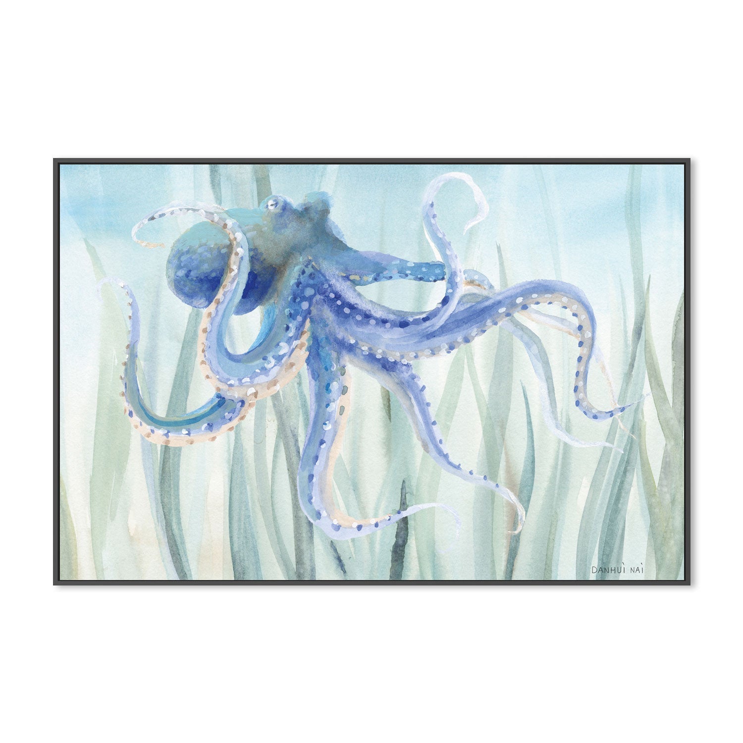 wall-art-print-canvas-poster-framed-Undersea Octopus Seaweed , By Danhui Nai-3