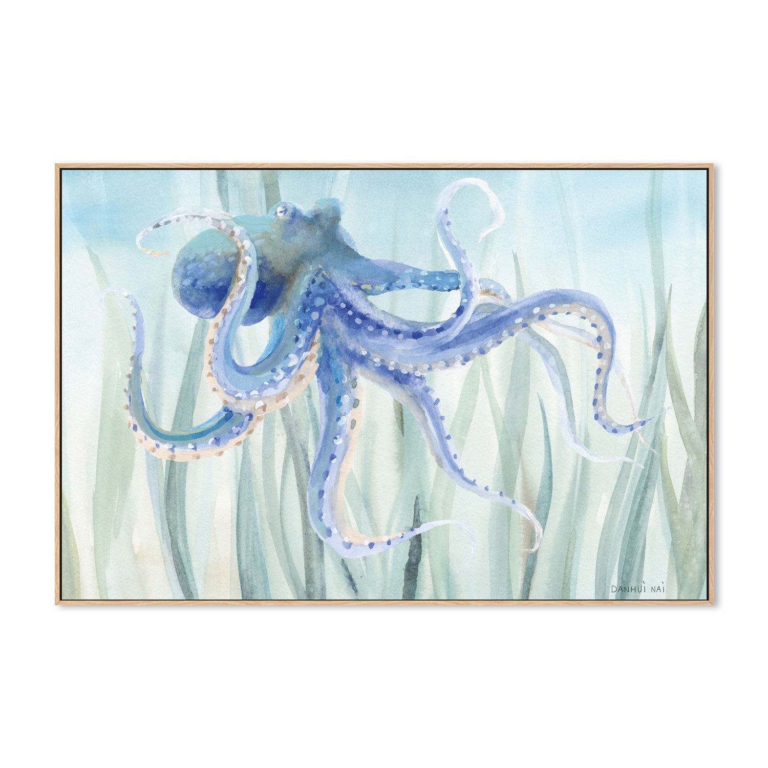 wall-art-print-canvas-poster-framed-Undersea Octopus Seaweed , By Danhui Nai-4