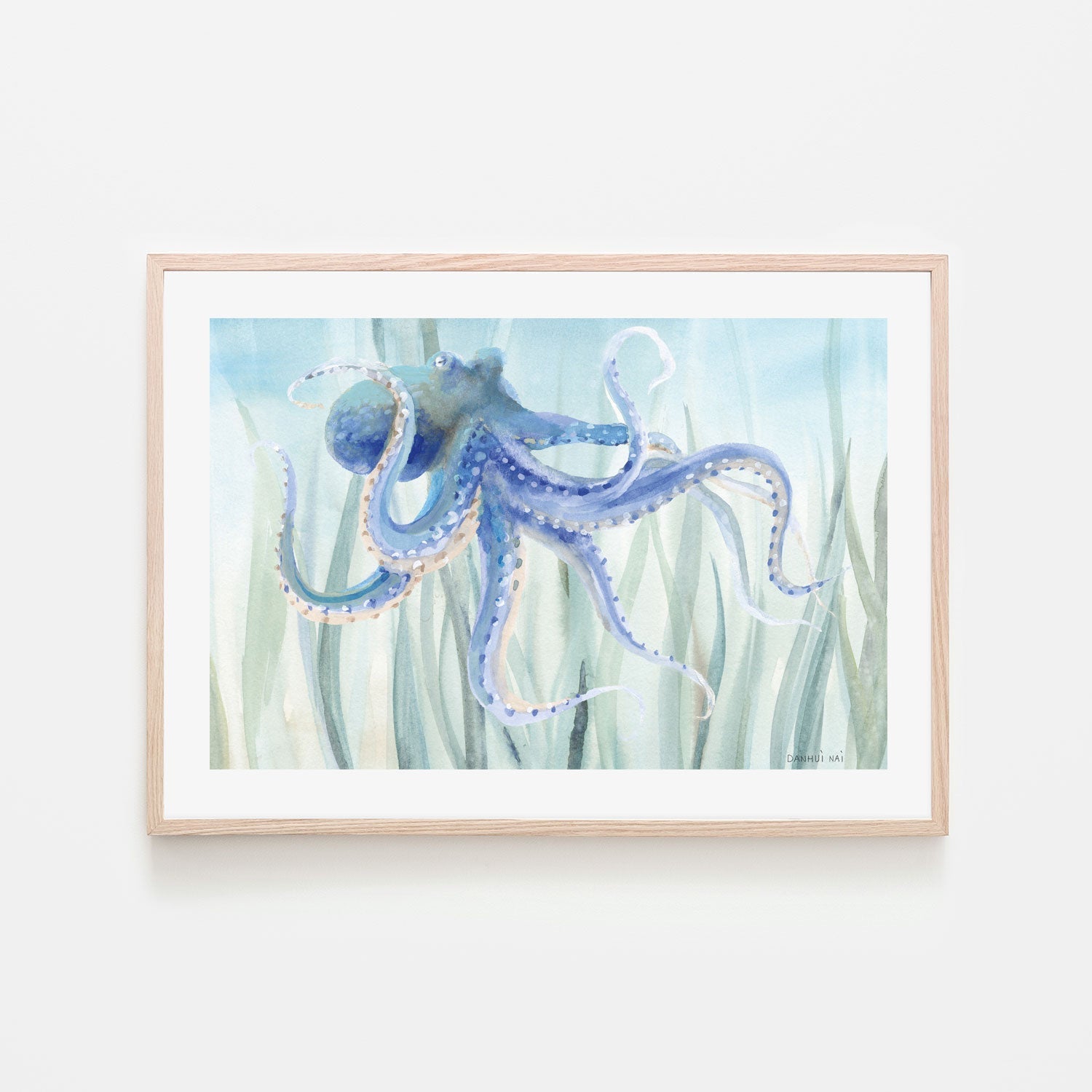 wall-art-print-canvas-poster-framed-Undersea Octopus Seaweed , By Danhui Nai-6