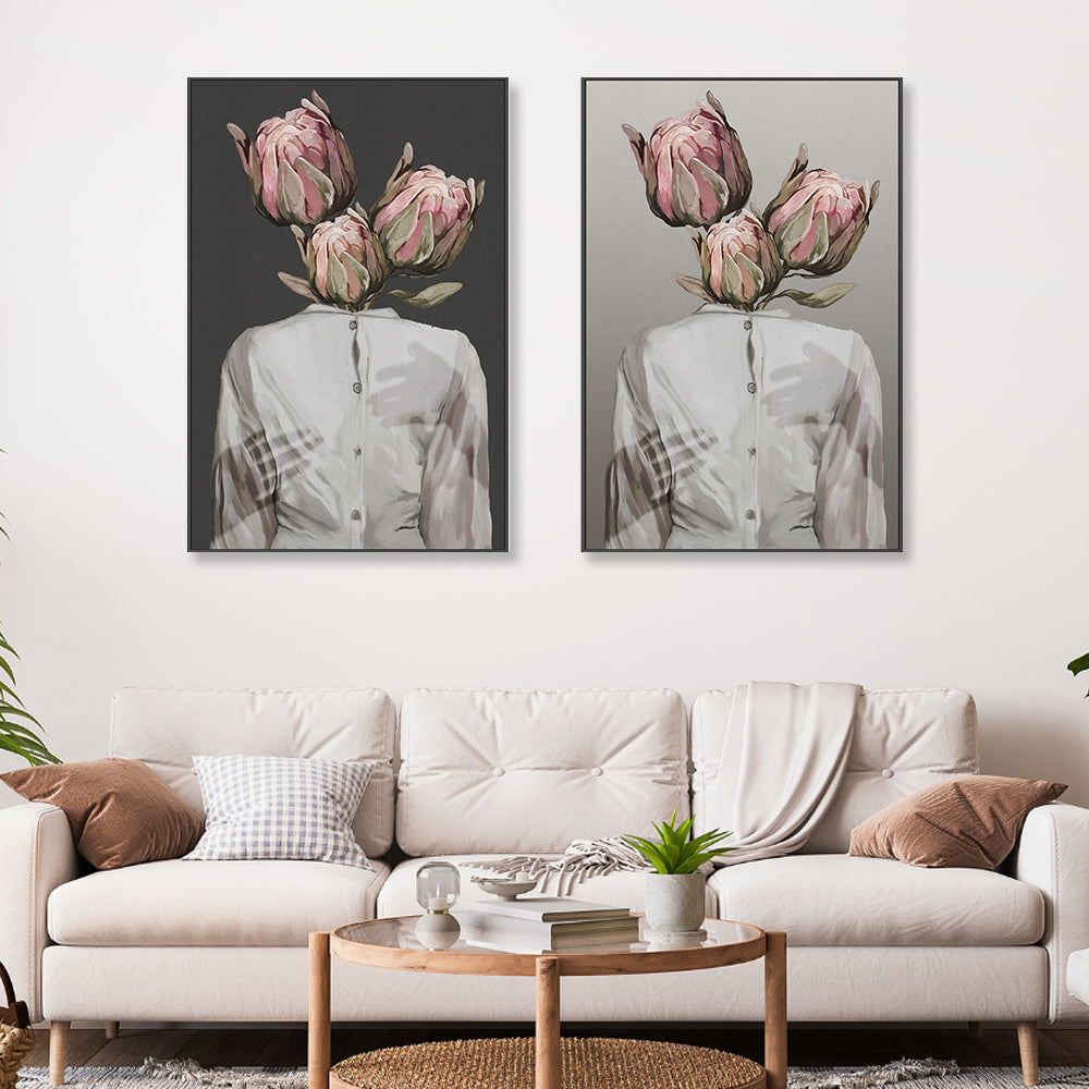 wall-art-print-canvas-poster-framed-Unknown Longing, Style A & B, Set of 2 , By Gabriella Roberg-2