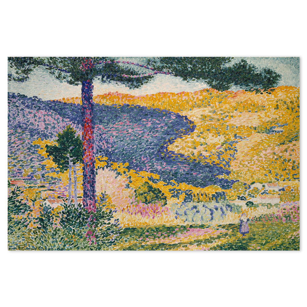 wall-art-print-canvas-poster-framed-Valley With Fir, 1909, By Henri-Edmond Cross-by-Gioia Wall Art-Gioia Wall Art