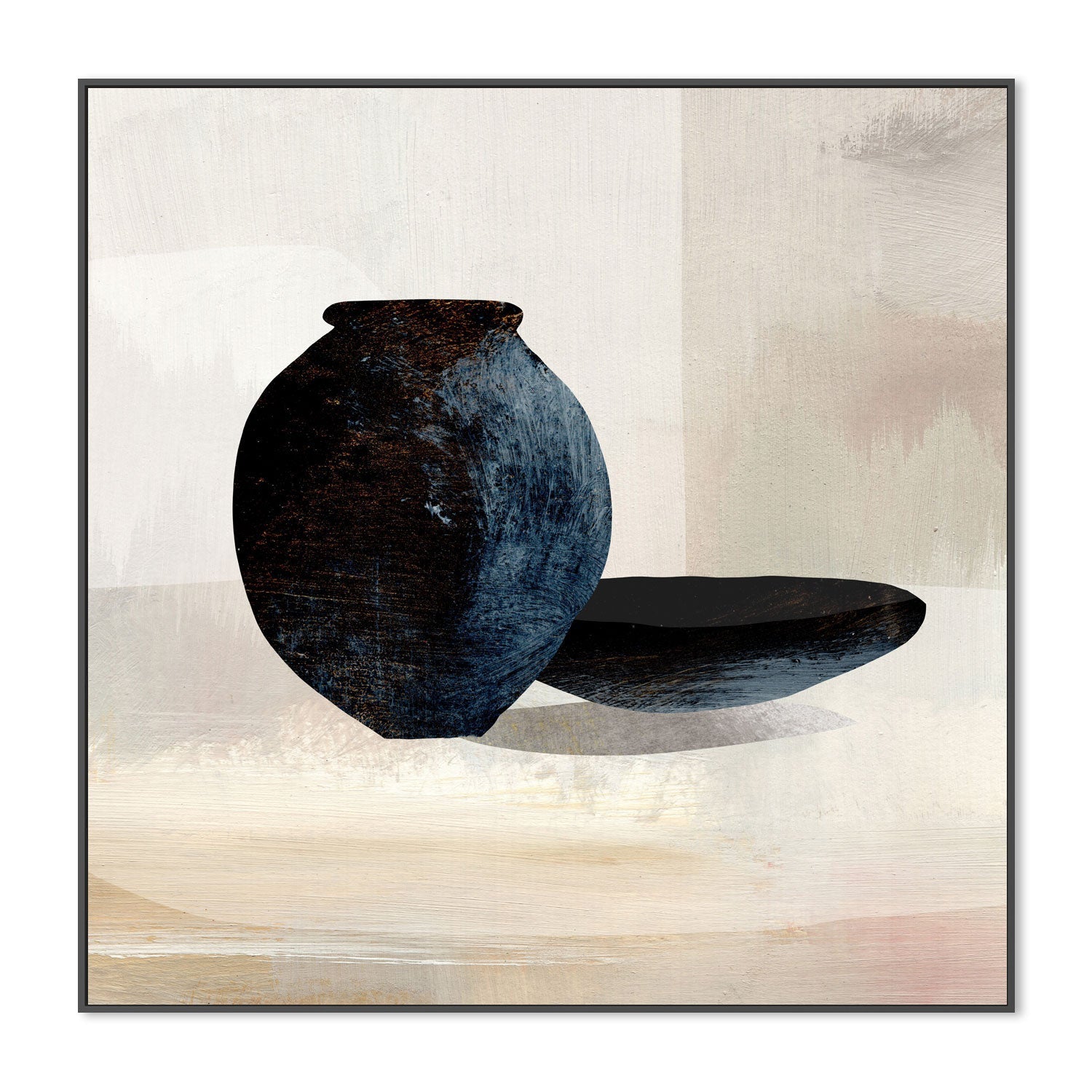 wall-art-print-canvas-poster-framed-Vase And Plate , By Dan Hobday-GIOIA-WALL-ART