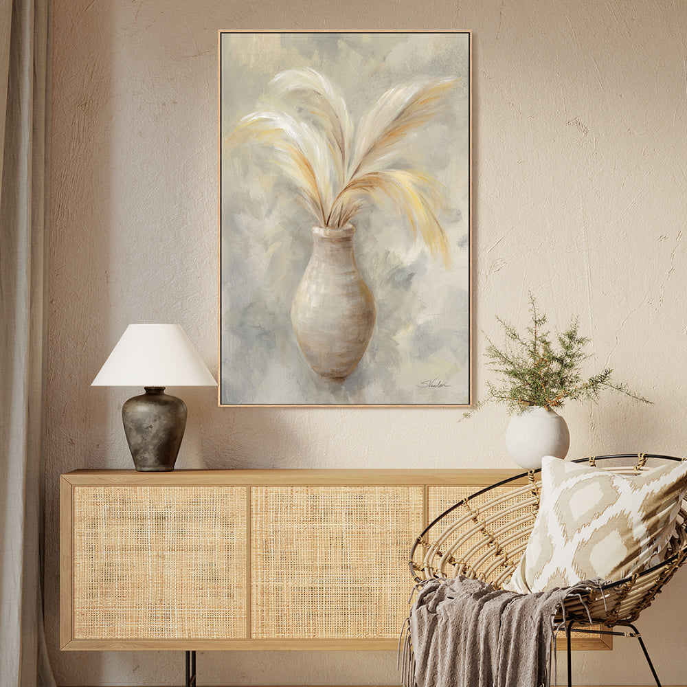 wall-art-print-canvas-poster-framed-Vase of Grasses, Style A , By Silvia Vassileva-GIOIA-WALL-ART