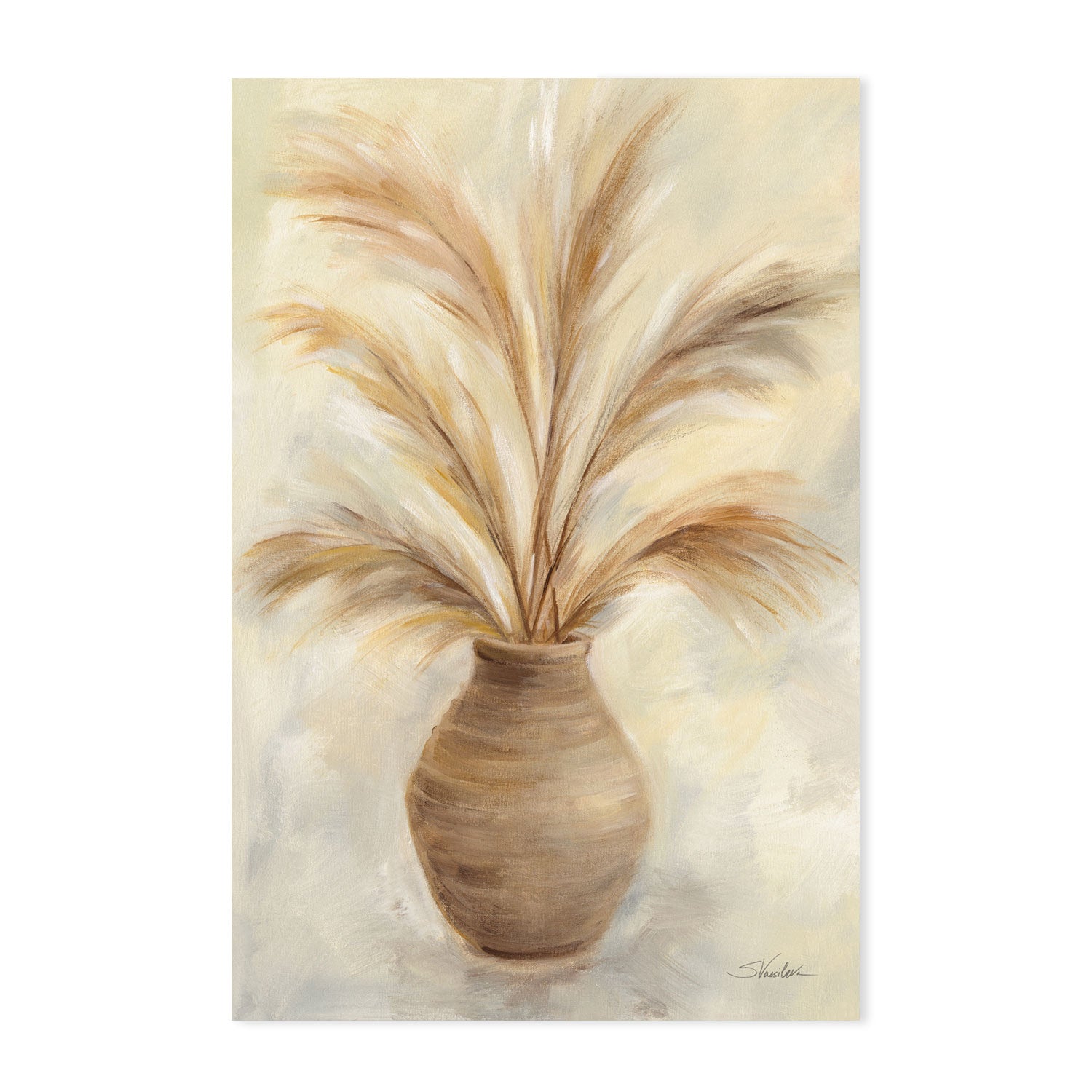 wall-art-print-canvas-poster-framed-Vase of Grasses, Style B , By Silvia Vassileva-GIOIA-WALL-ART