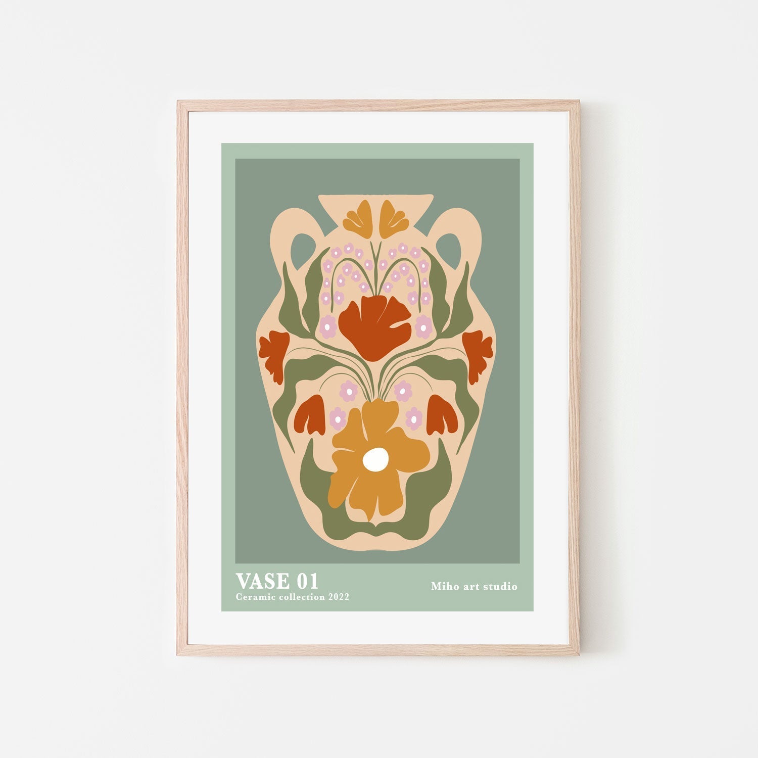 wall-art-print-canvas-poster-framed-Vase, Style A , By Miho Art Studio , By Miho Art Studio-6