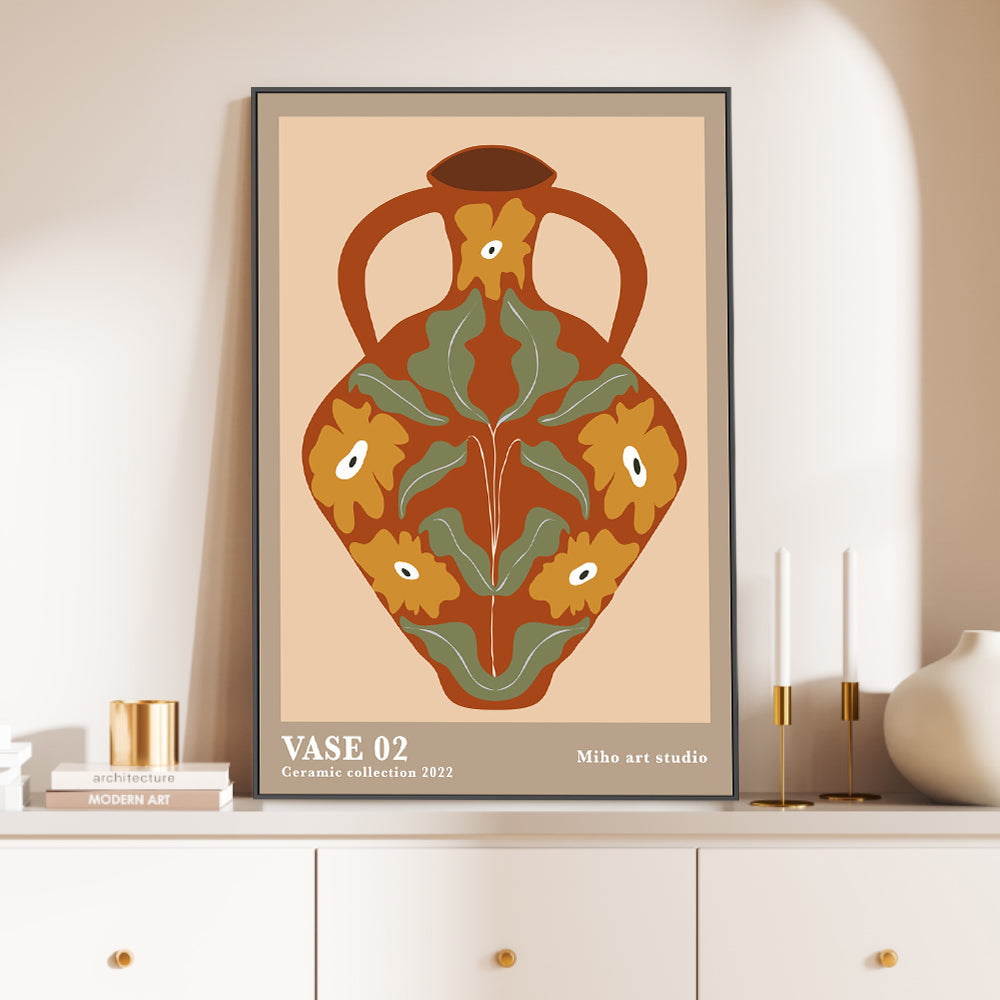 wall-art-print-canvas-poster-framed-Vase, Style B , By Miho Art Studio , By Miho Art Studio-2