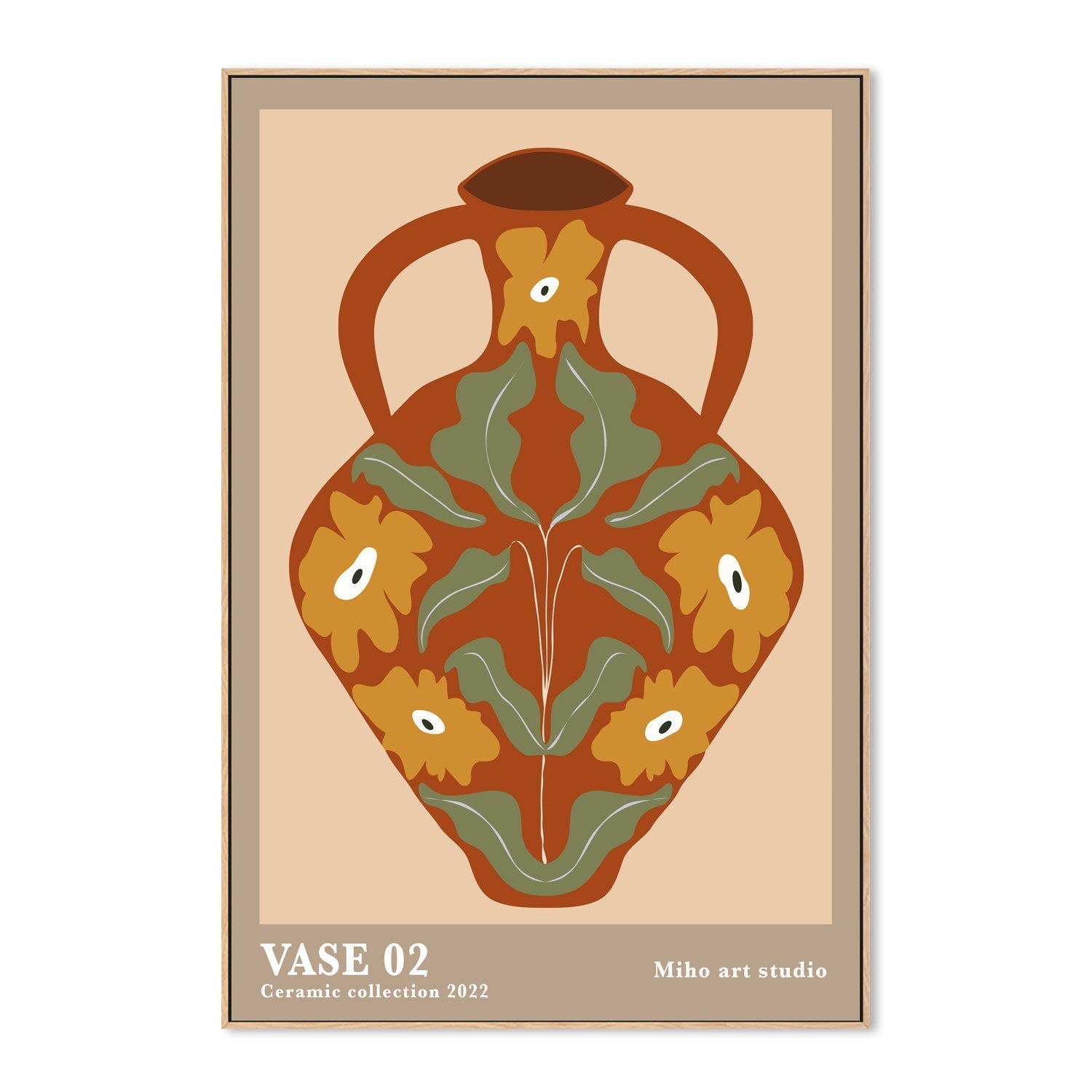 wall-art-print-canvas-poster-framed-Vase, Style B , By Miho Art Studio , By Miho Art Studio-4