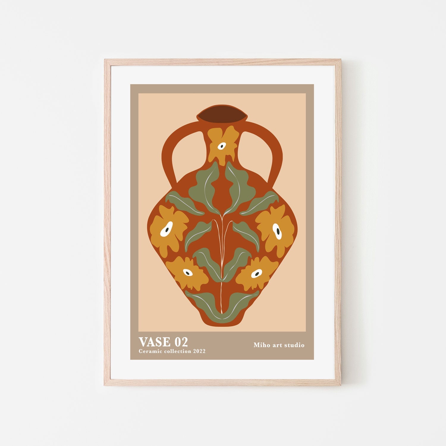 wall-art-print-canvas-poster-framed-Vase, Style B , By Miho Art Studio , By Miho Art Studio-6