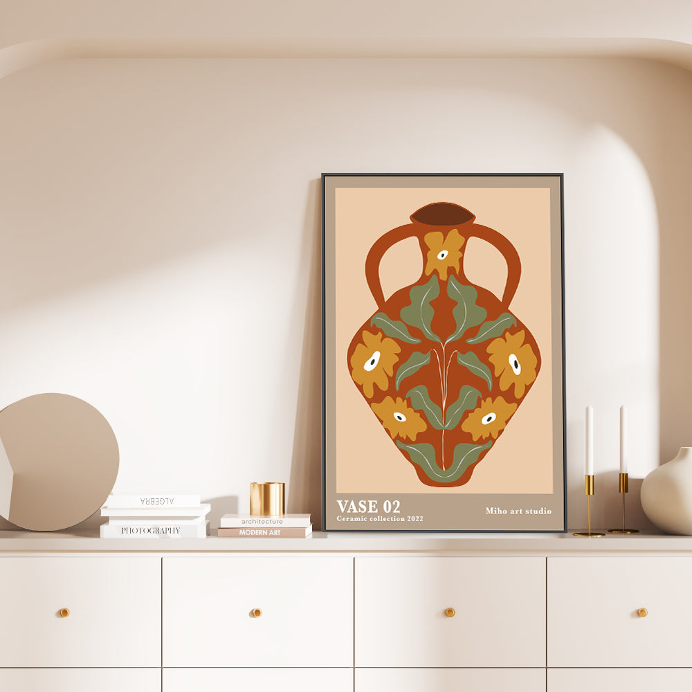 wall-art-print-canvas-poster-framed-Vase, Style B , By Miho Art Studio , By Miho Art Studio-7