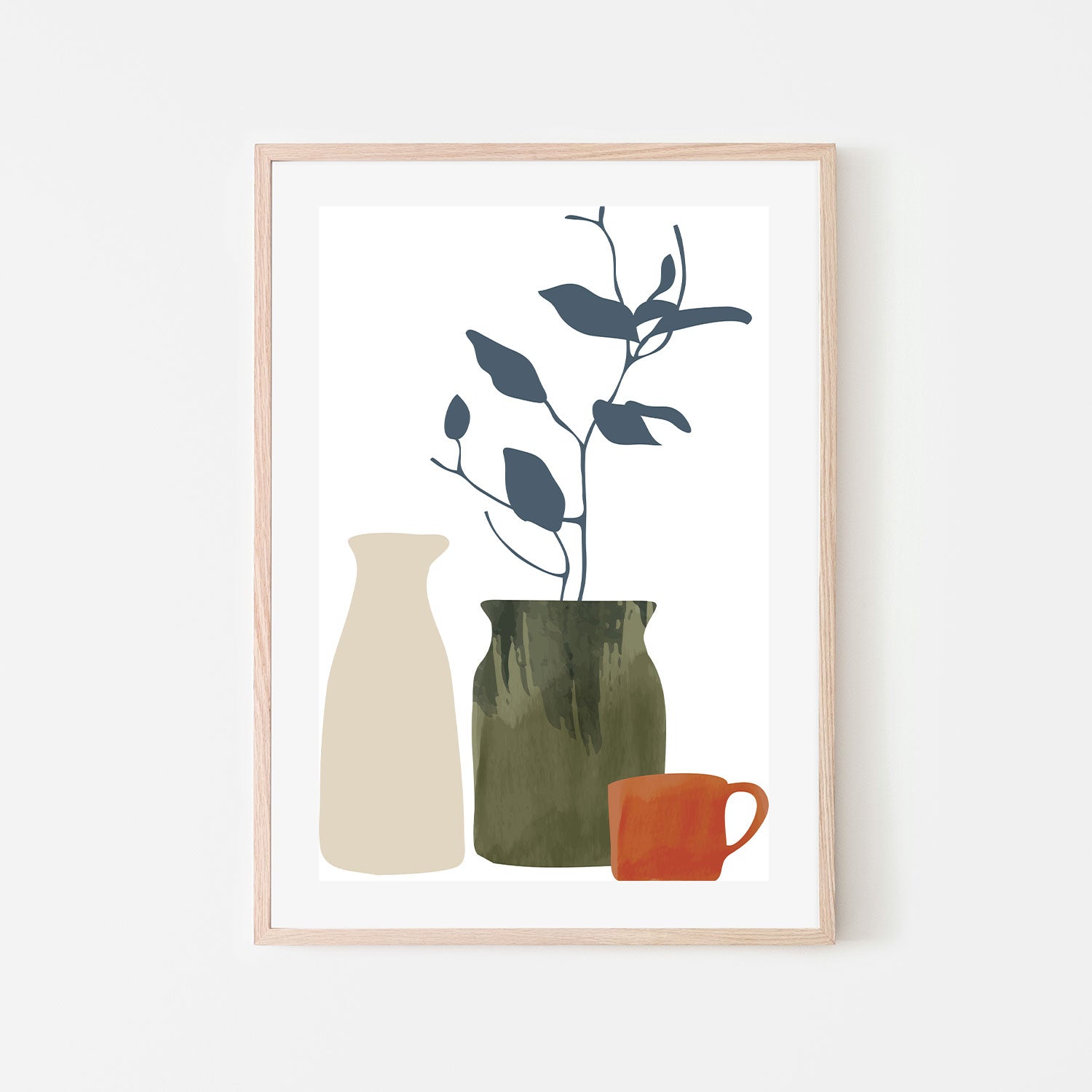 wall-art-print-canvas-poster-framed-Vase Trio, Style A-GIOIA-WALL-ART