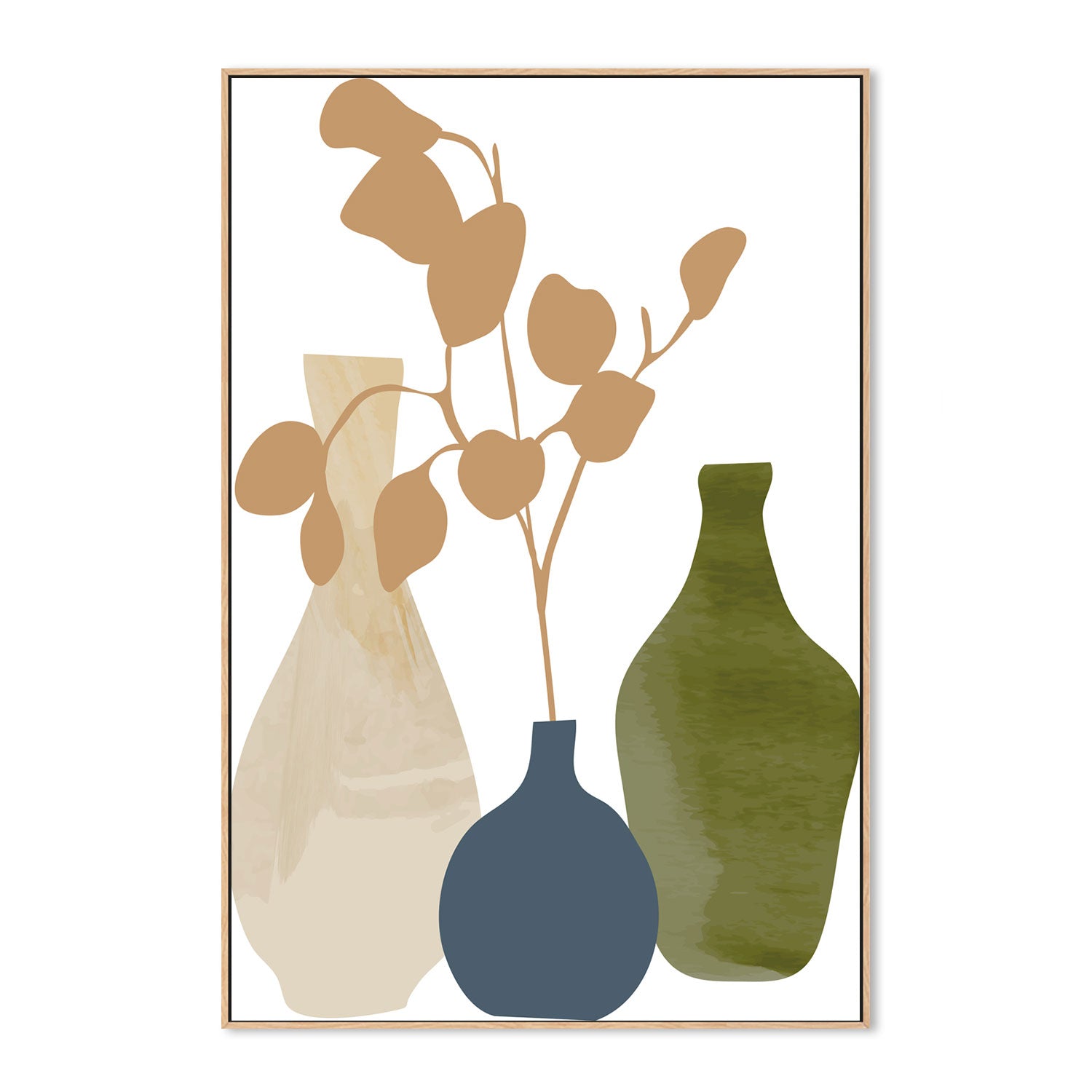 wall-art-print-canvas-poster-framed-Vase Trio, Style B-GIOIA-WALL-ART