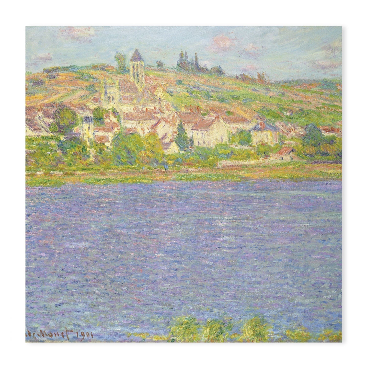 wall-art-print-canvas-poster-framed-Vetheuil Sun Effect 1901 , By Monet-by-Gioia Wall Art-Gioia Wall Art