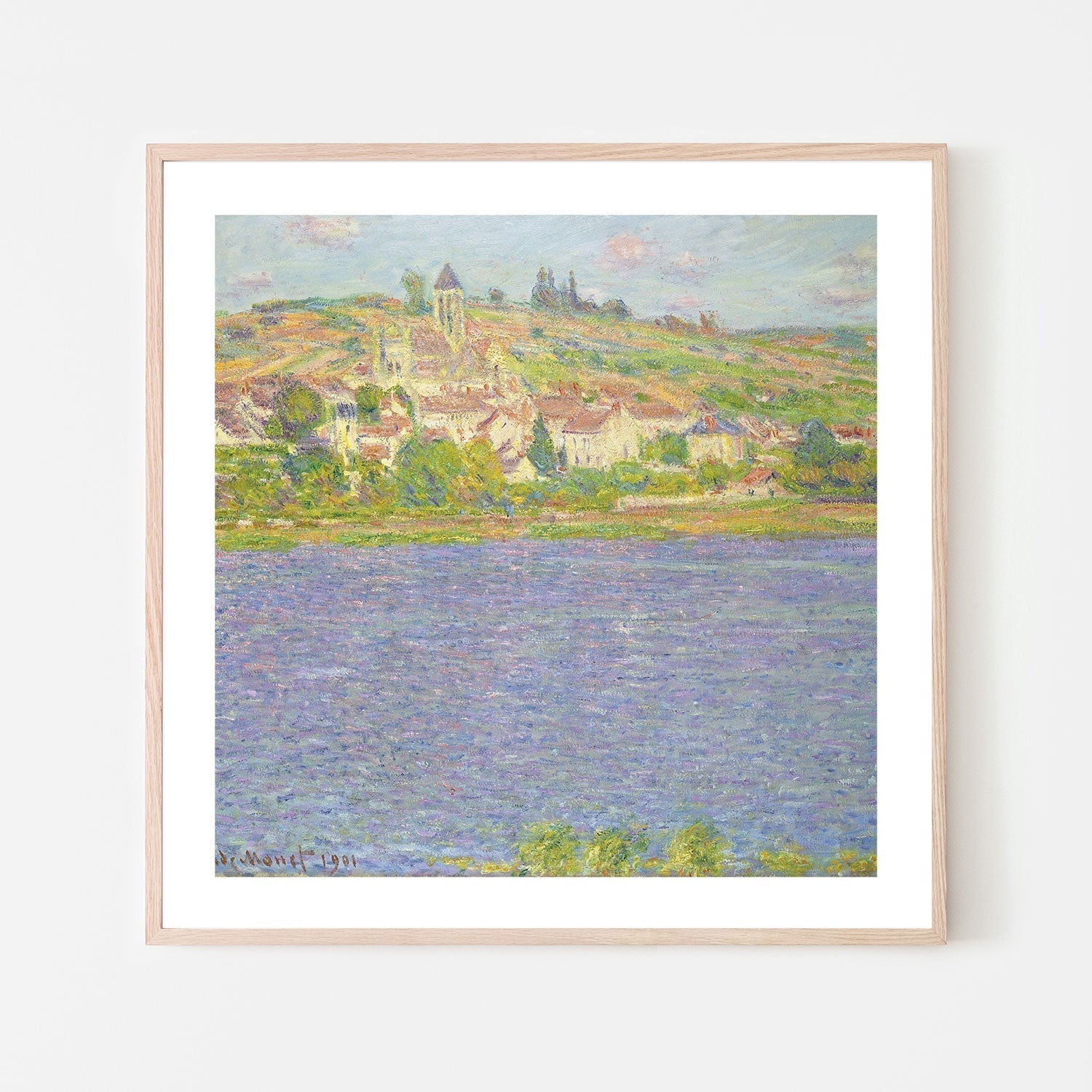 wall-art-print-canvas-poster-framed-Vetheuil Sun Effect 1901 , By Monet-by-Gioia Wall Art-Gioia Wall Art