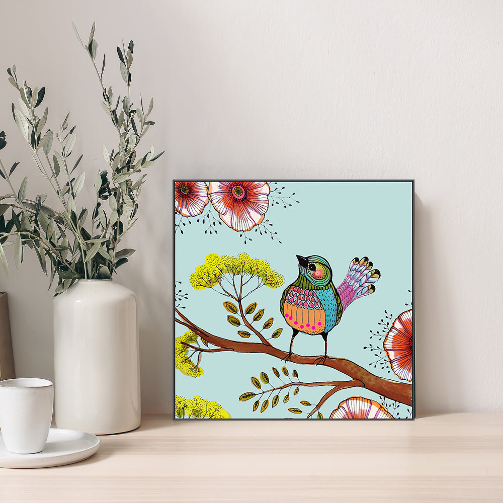 wall-art-print-canvas-poster-framed-Vibrant Little Bird-GIOIA-WALL-ART