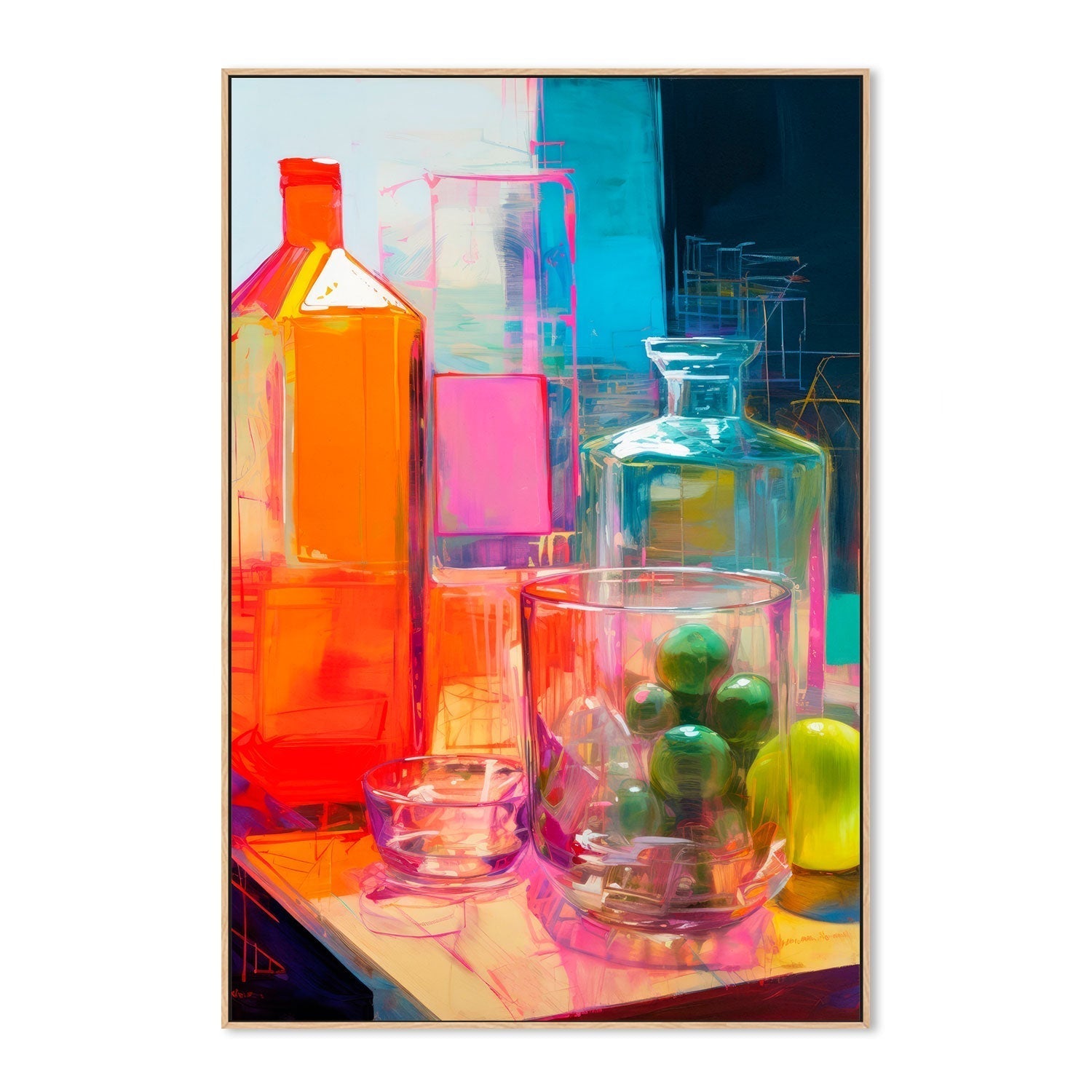 wall-art-print-canvas-poster-framed-Vibrant Still Life, Style B , By Treechild-GIOIA-WALL-ART