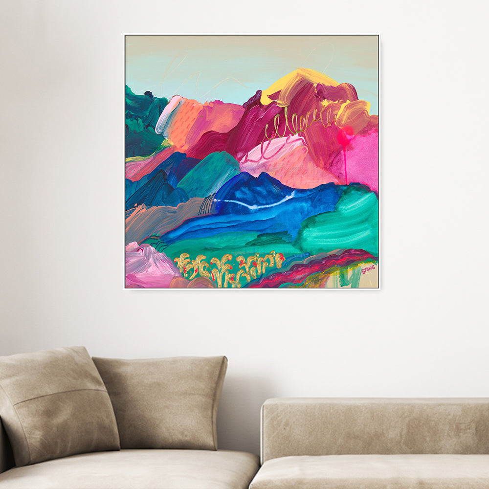 wall-art-print-canvas-poster-framed-Vibrant Valley, Style A , By Belinda Stone-2