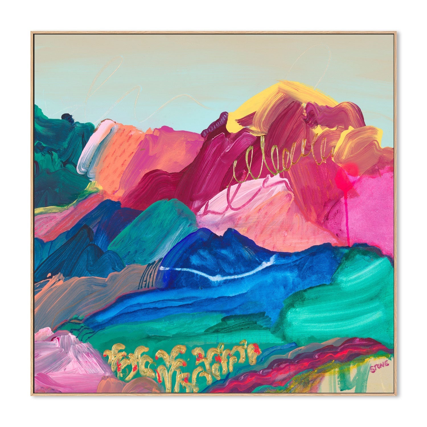 wall-art-print-canvas-poster-framed-Vibrant Valley, Style A , By Belinda Stone-4