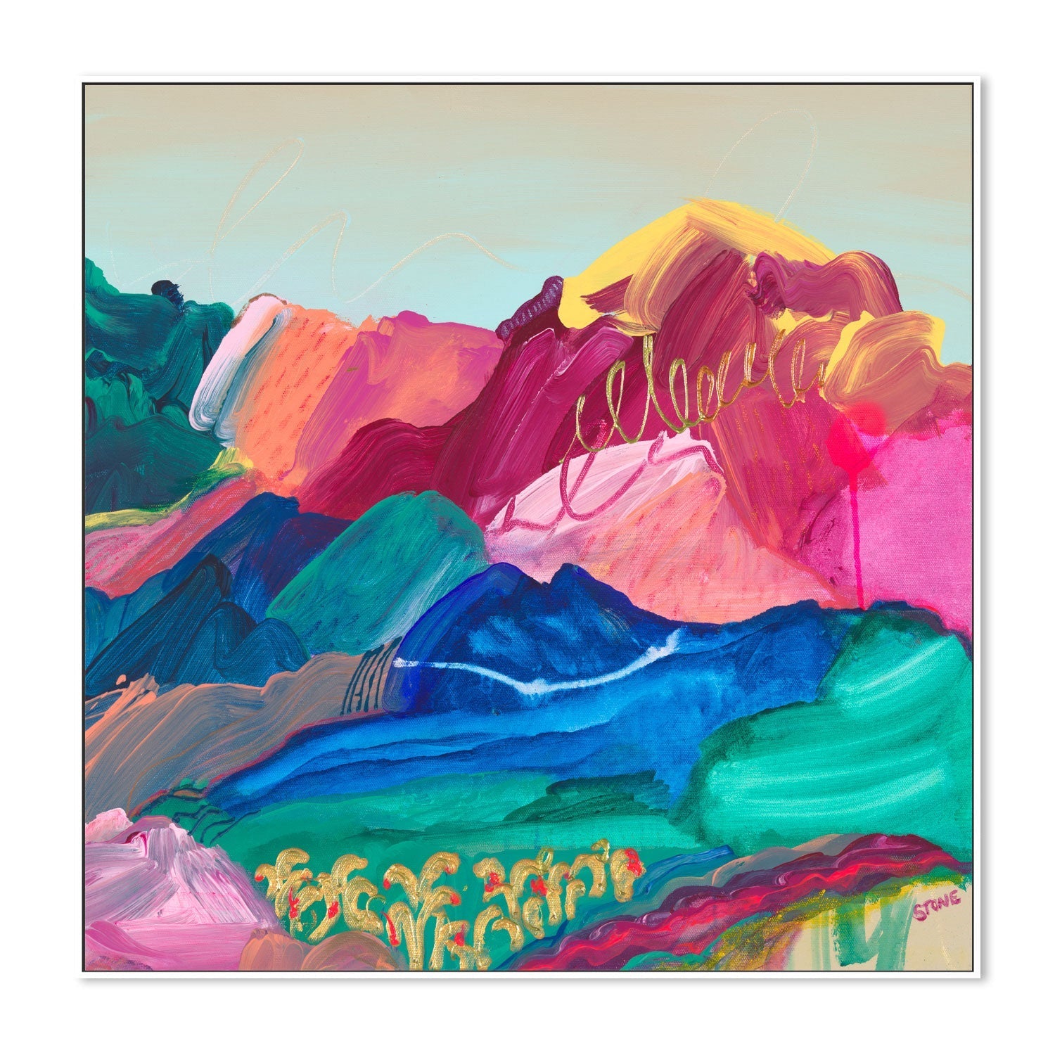 wall-art-print-canvas-poster-framed-Vibrant Valley, Style A , By Belinda Stone-5