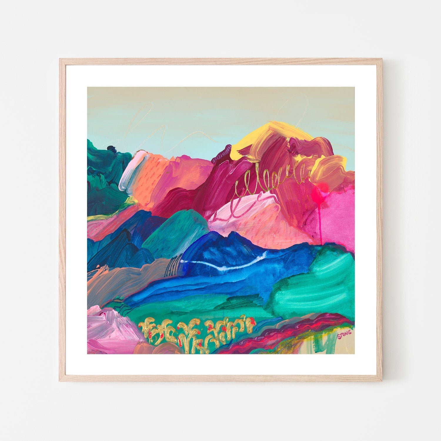 wall-art-print-canvas-poster-framed-Vibrant Valley, Style A , By Belinda Stone-6