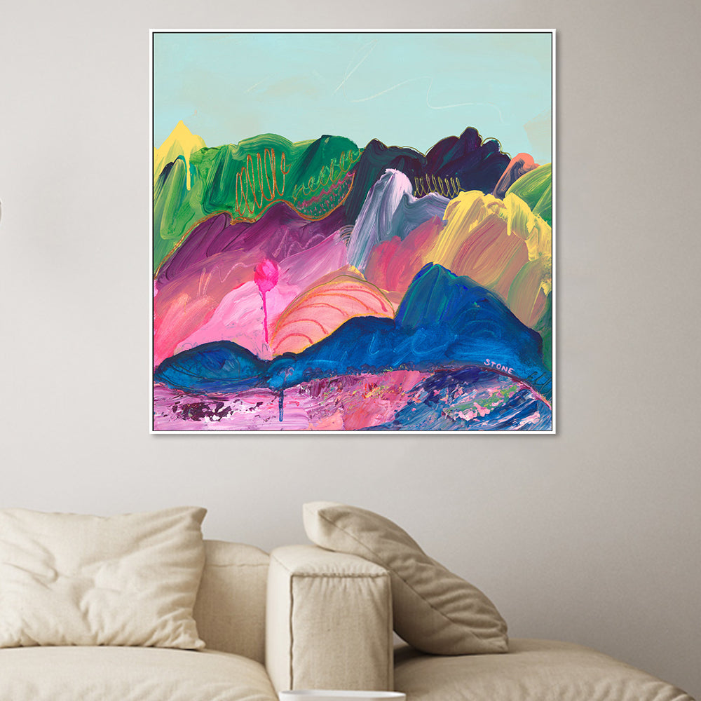 wall-art-print-canvas-poster-framed-Vibrant Valley, Style B , By Belinda Stone-2