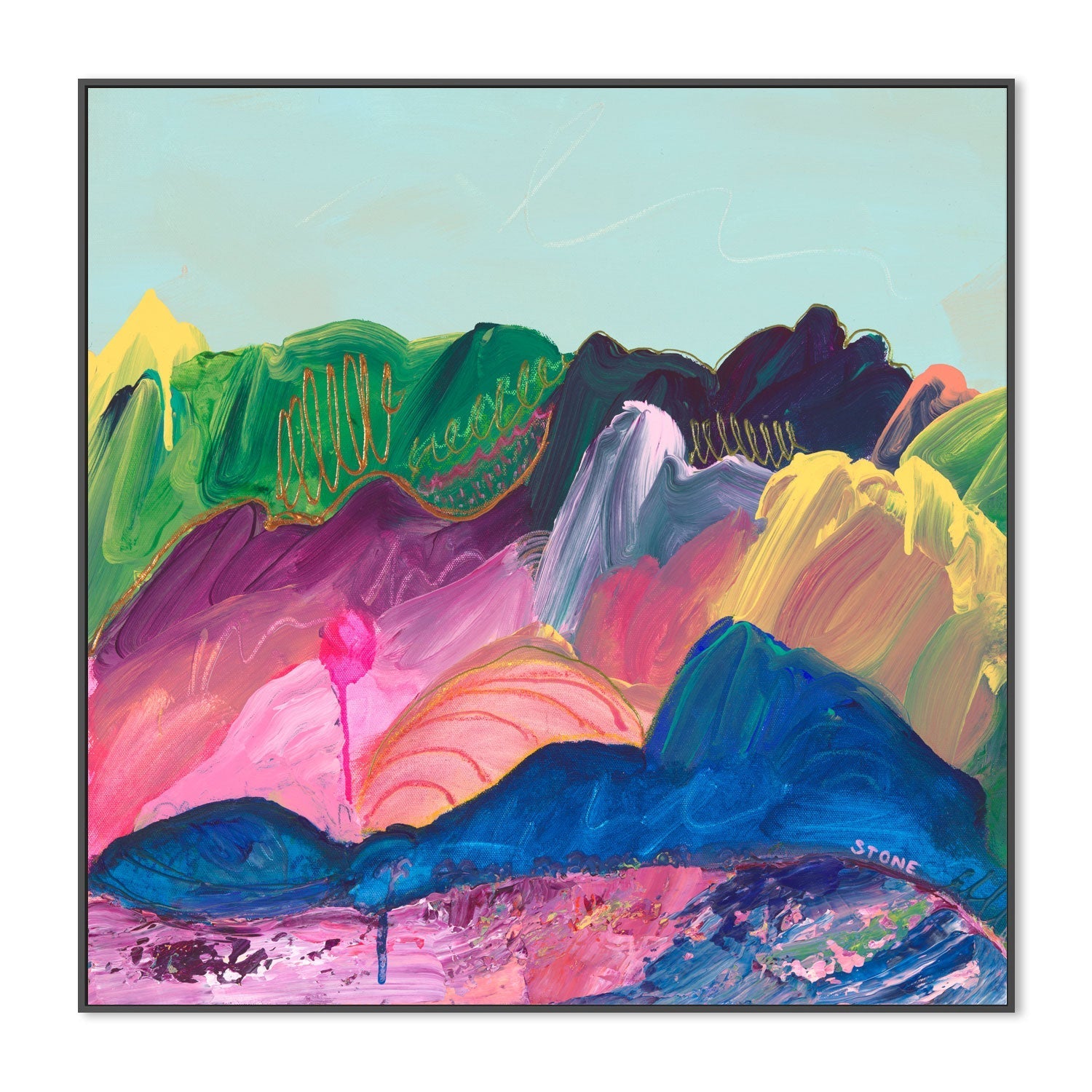 wall-art-print-canvas-poster-framed-Vibrant Valley, Style B , By Belinda Stone-3