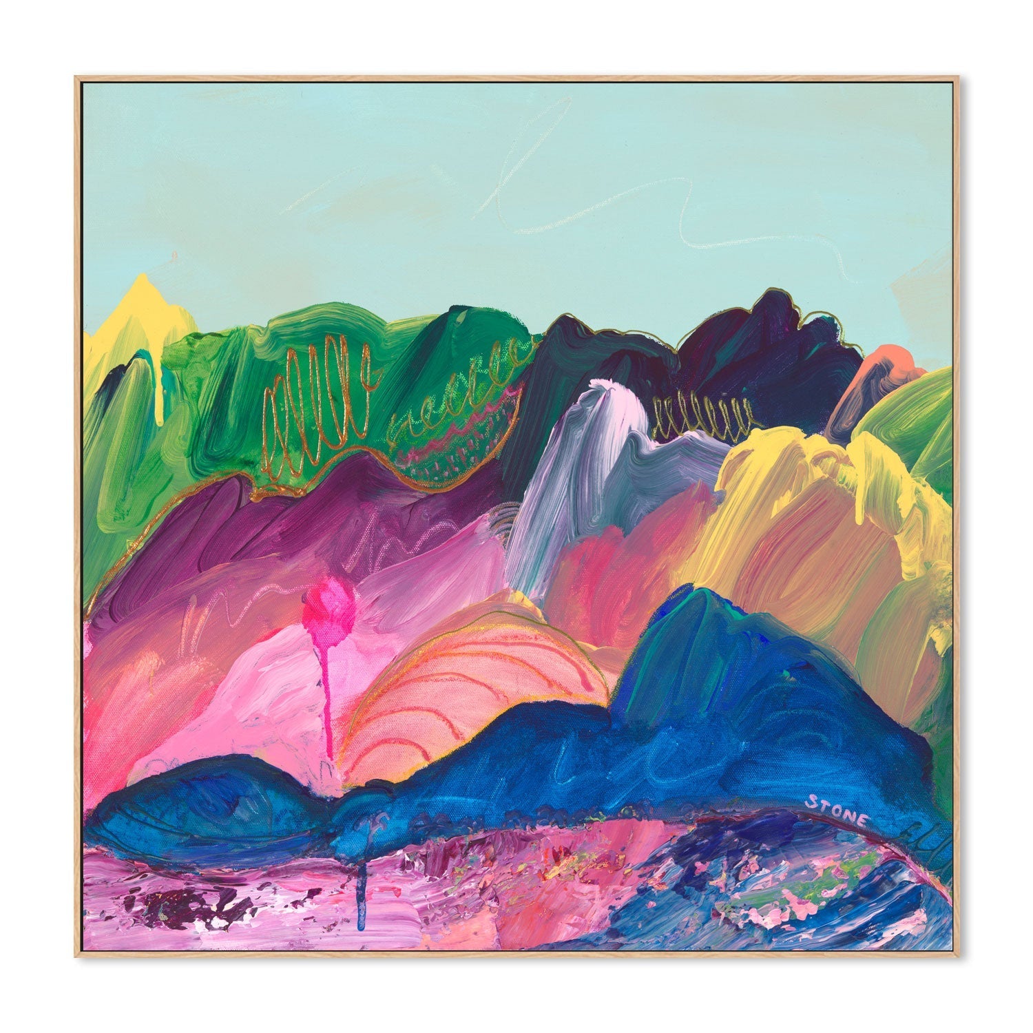 wall-art-print-canvas-poster-framed-Vibrant Valley, Style B , By Belinda Stone-4