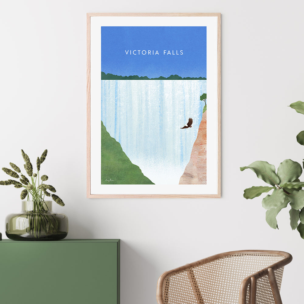 wall-art-print-canvas-poster-framed-Victoria Falls , By Henry Rivers-GIOIA-WALL-ART