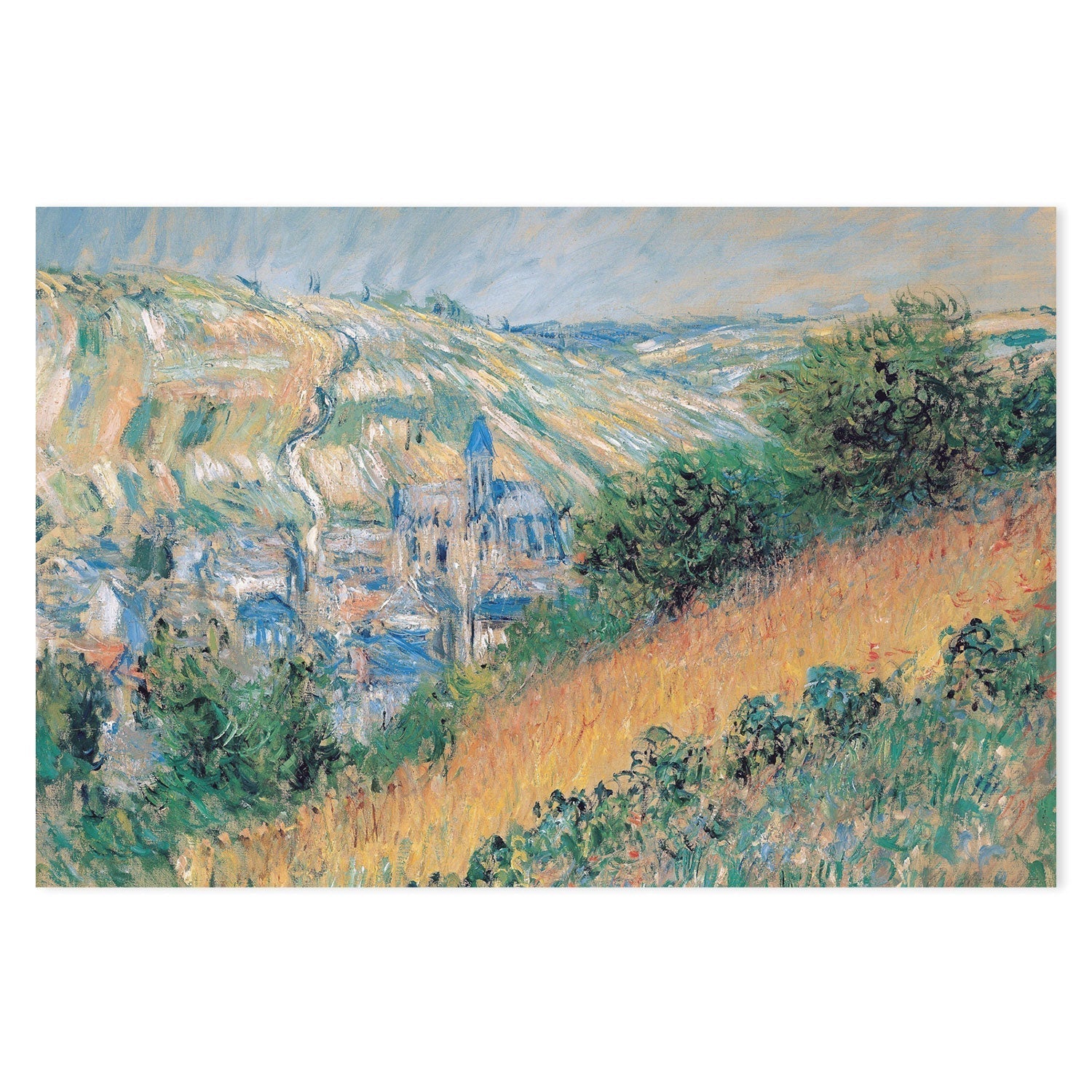 wall-art-print-canvas-poster-framed-View over Vetheuil 1881 , By Monet-by-Gioia Wall Art-Gioia Wall Art