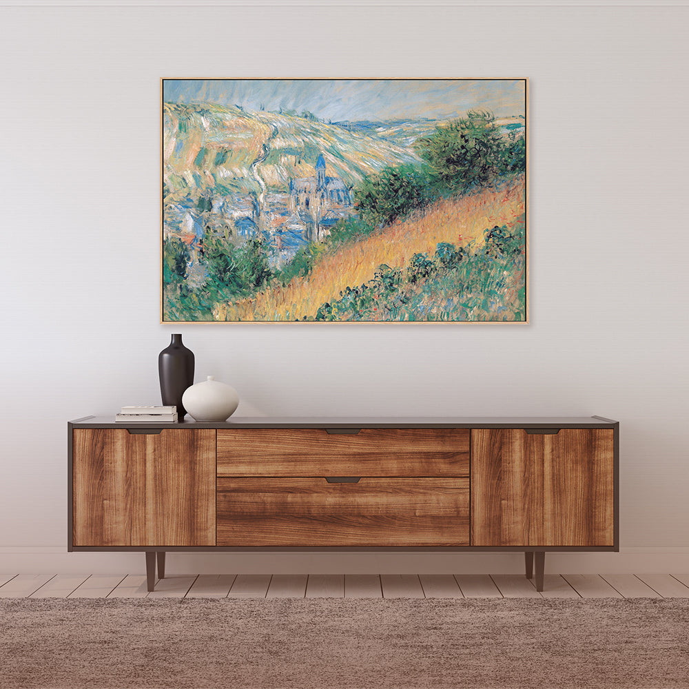 wall-art-print-canvas-poster-framed-View over Vetheuil 1881 , By Monet-by-Gioia Wall Art-Gioia Wall Art