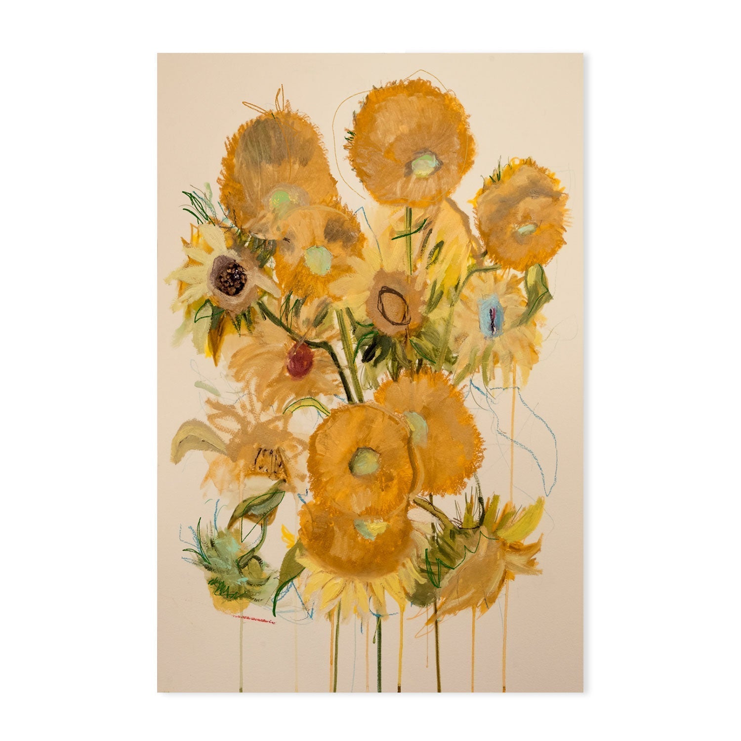 wall-art-print-canvas-poster-framed-Vincent's Flowers , By Leigh Viner-GIOIA-WALL-ART