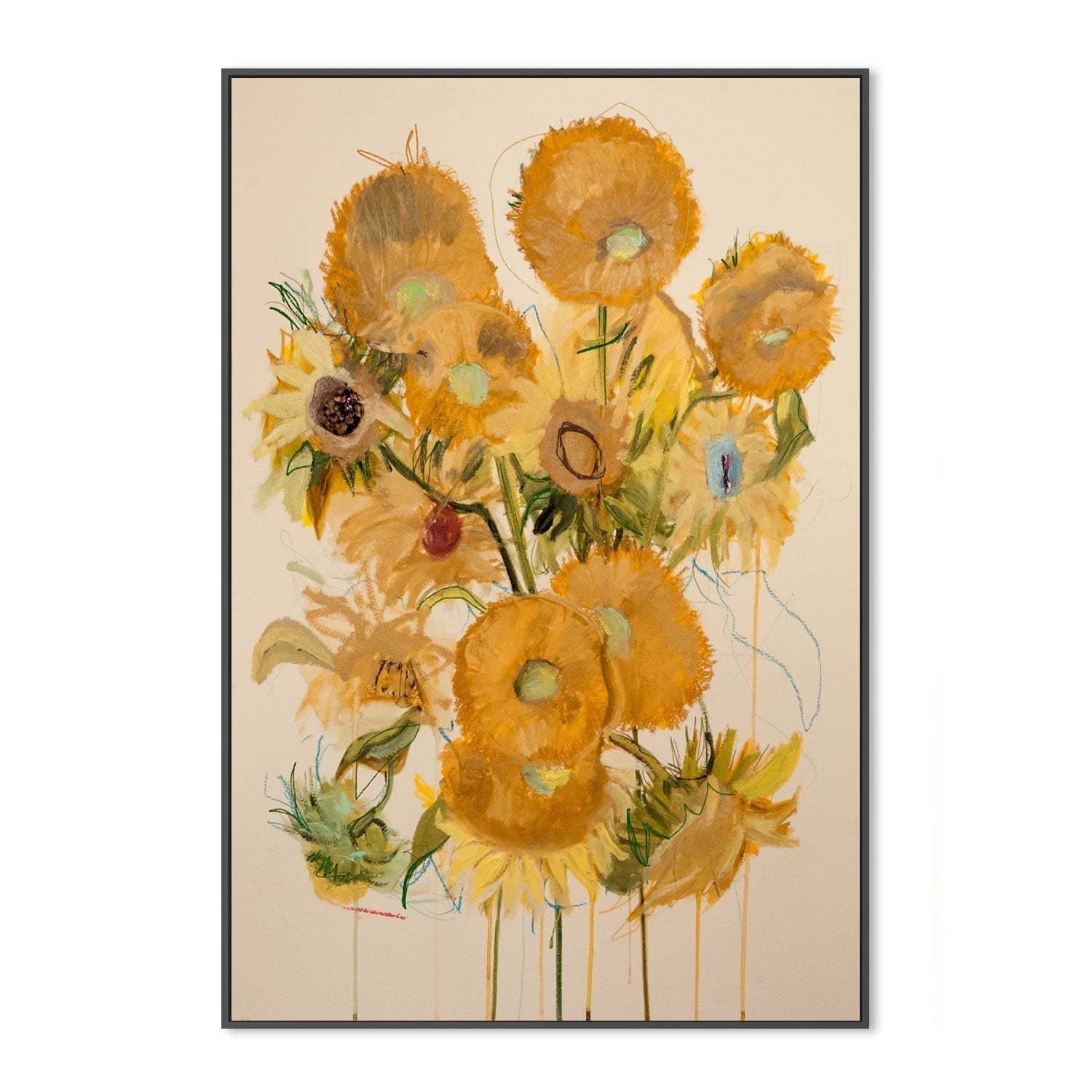 wall-art-print-canvas-poster-framed-Vincent's Flowers , By Leigh Viner-GIOIA-WALL-ART