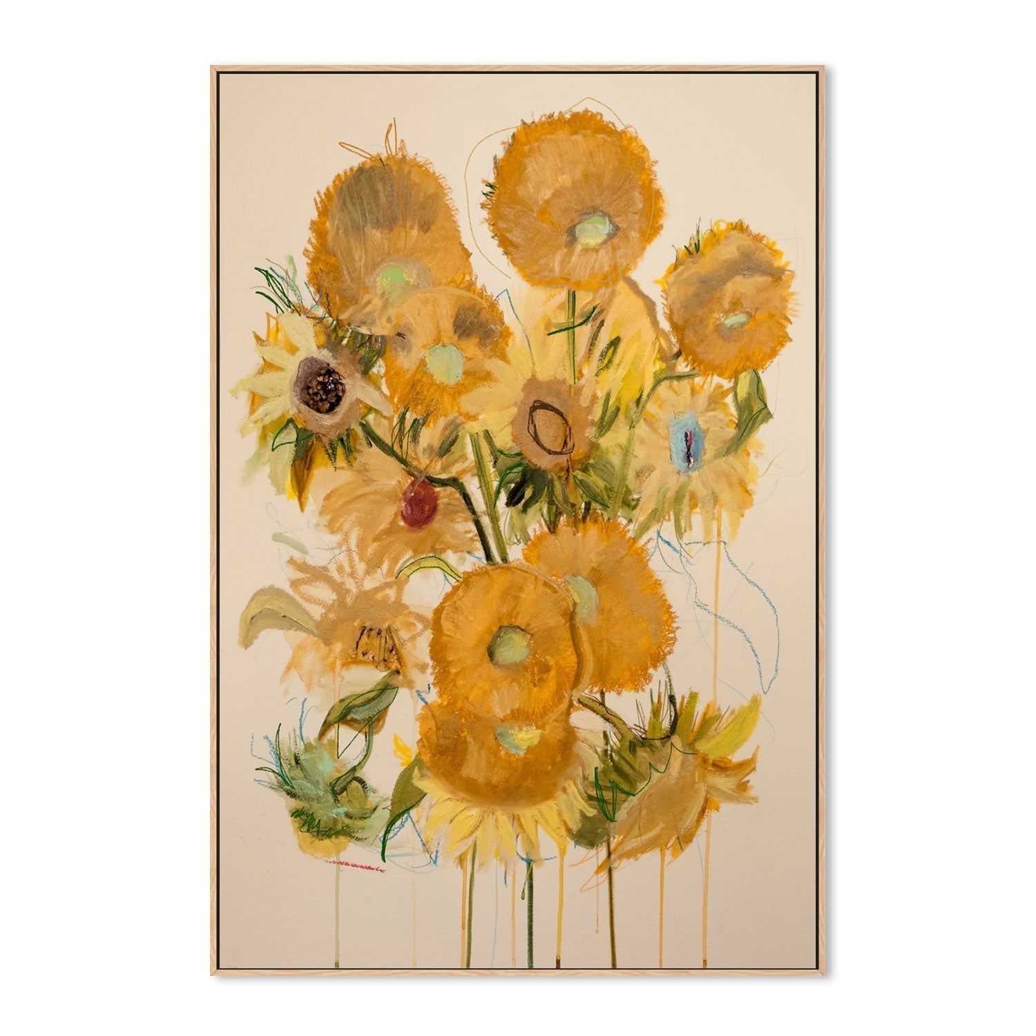 wall-art-print-canvas-poster-framed-Vincent's Flowers , By Leigh Viner-GIOIA-WALL-ART