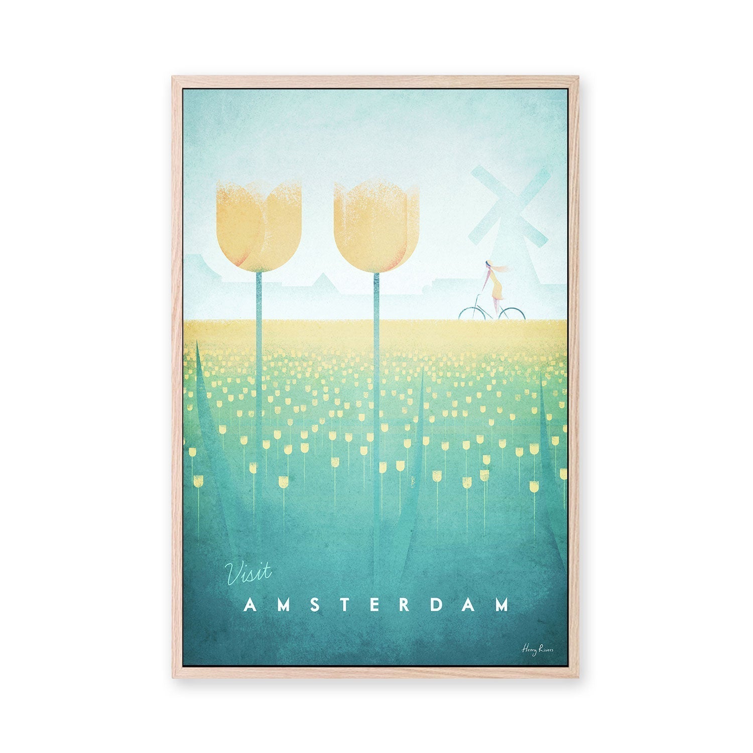 wall-art-print-canvas-poster-framed-Visit Amsterdam, Netherlands , By Henry Rivers-GIOIA-WALL-ART