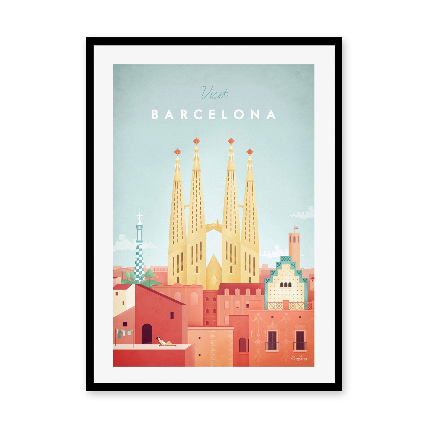 wall-art-print-canvas-poster-framed-Visit Barcelona , By Henry Rivers-GIOIA-WALL-ART