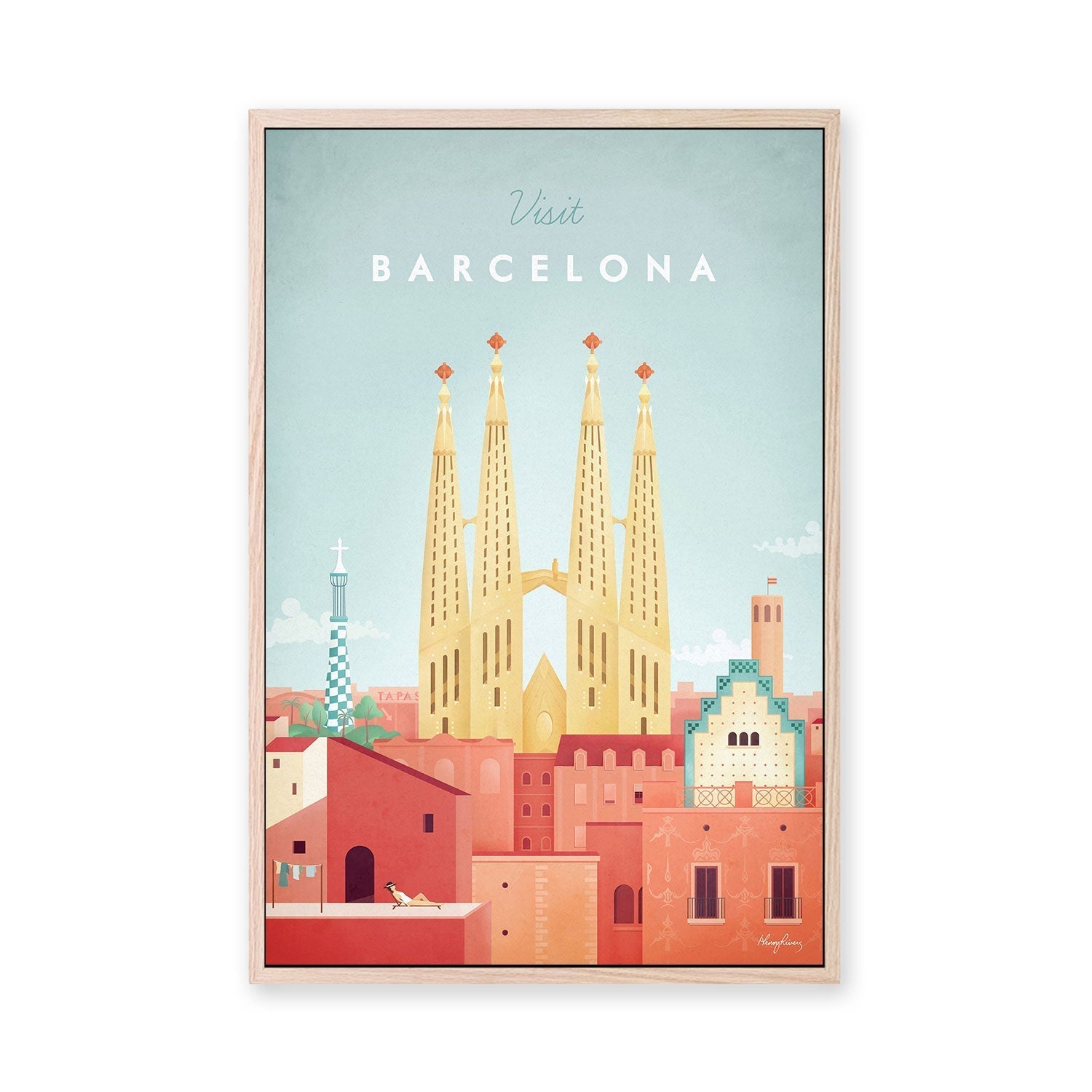 wall-art-print-canvas-poster-framed-Visit Barcelona , By Henry Rivers-GIOIA-WALL-ART