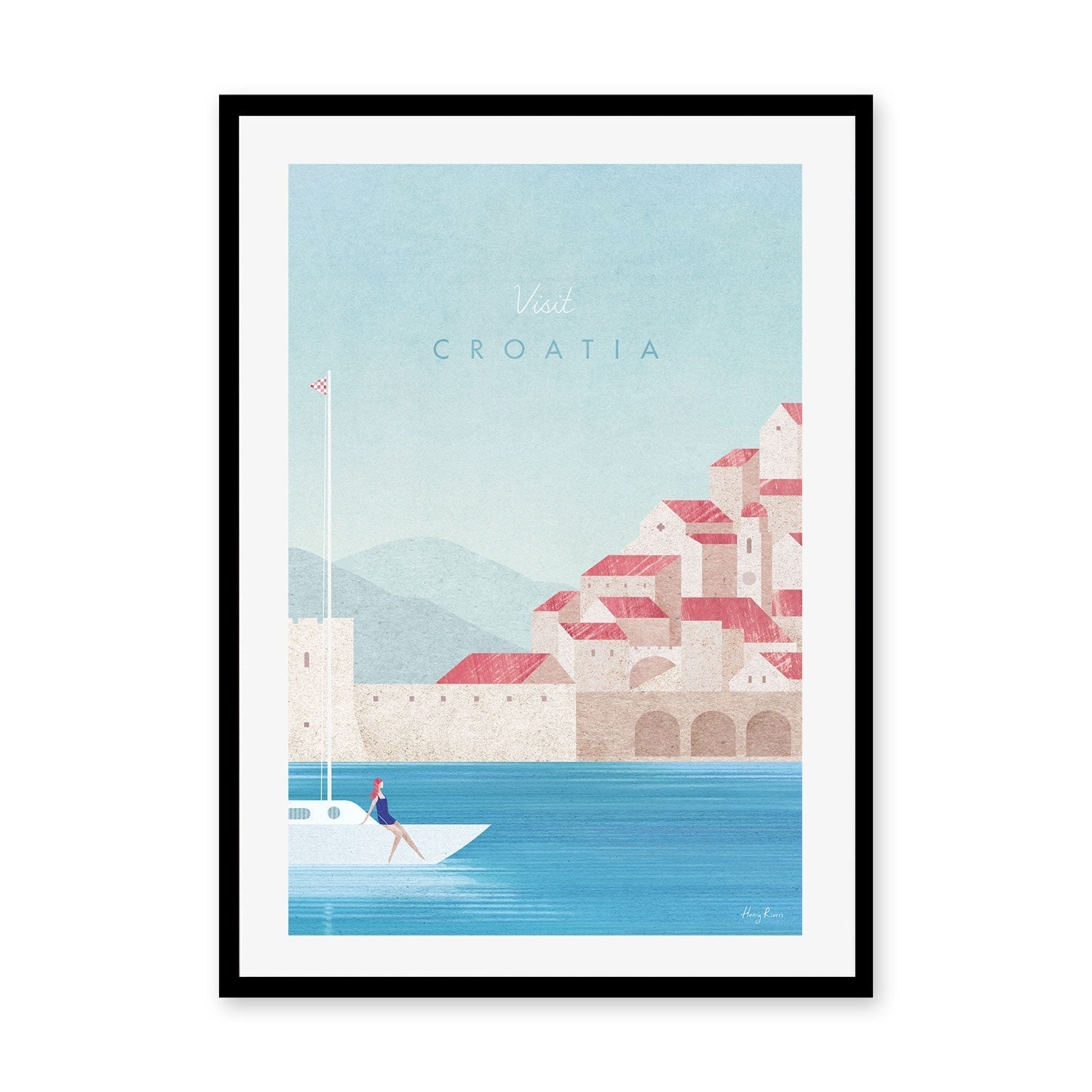 wall-art-print-canvas-poster-framed-Visit Croatia , By Henry Rivers-GIOIA-WALL-ART