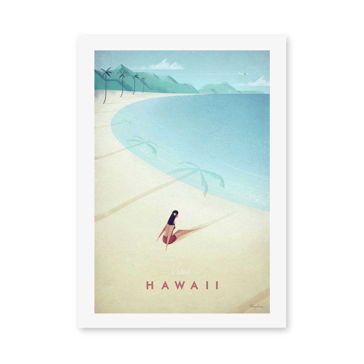 wall-art-print-canvas-poster-framed-Visit Hawaii , By Henry Rivers-GIOIA-WALL-ART