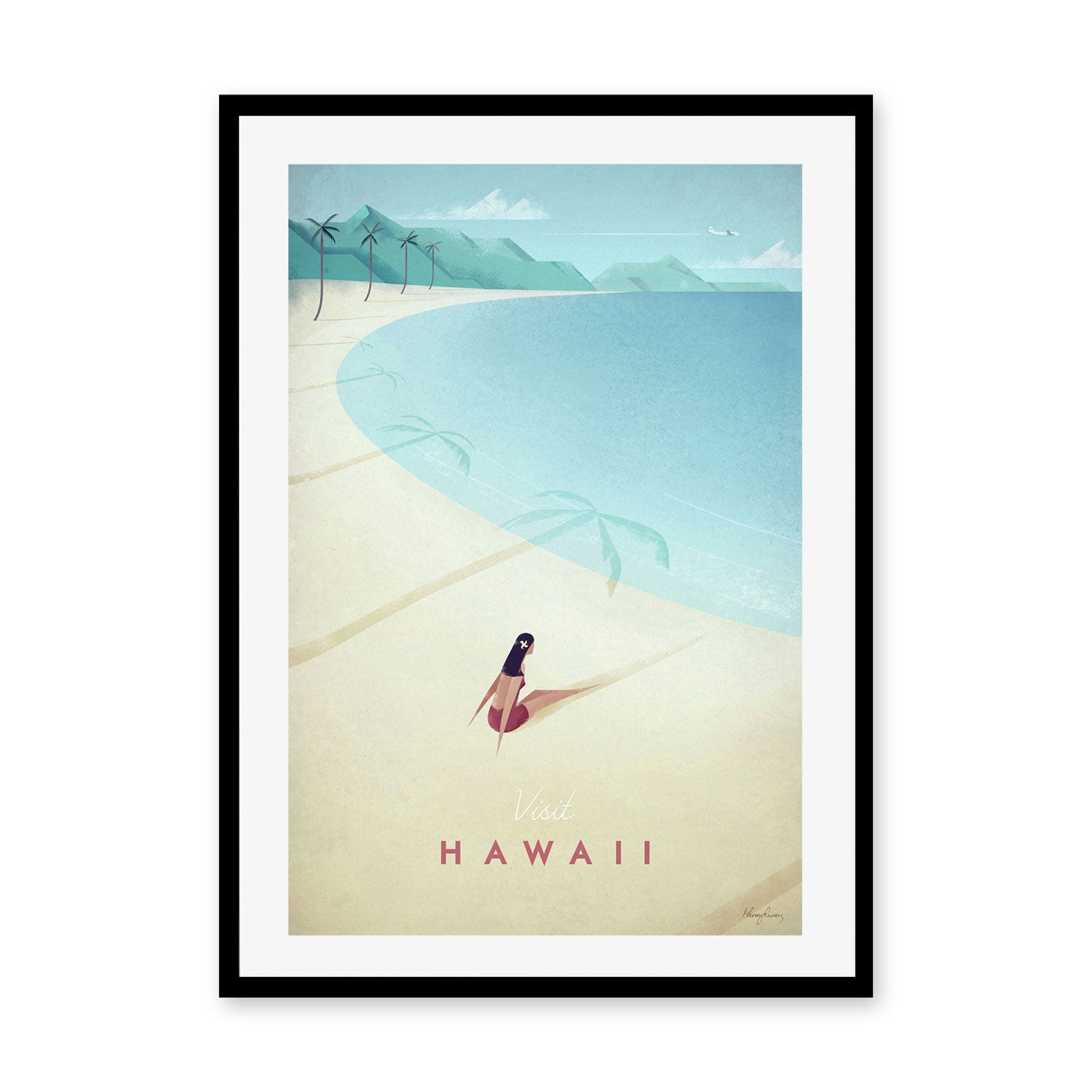 wall-art-print-canvas-poster-framed-Visit Hawaii , By Henry Rivers-GIOIA-WALL-ART