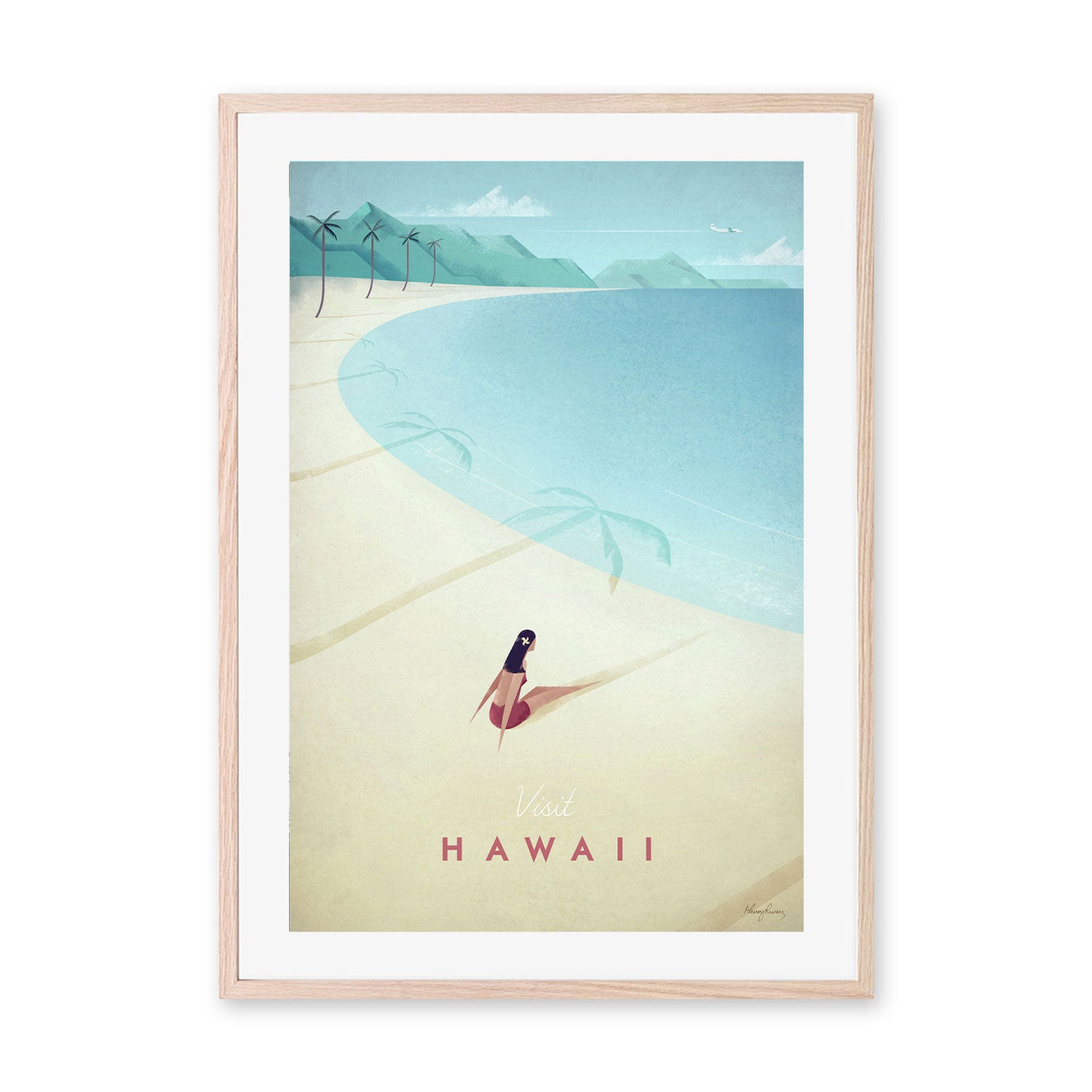 wall-art-print-canvas-poster-framed-Visit Hawaii , By Henry Rivers-GIOIA-WALL-ART