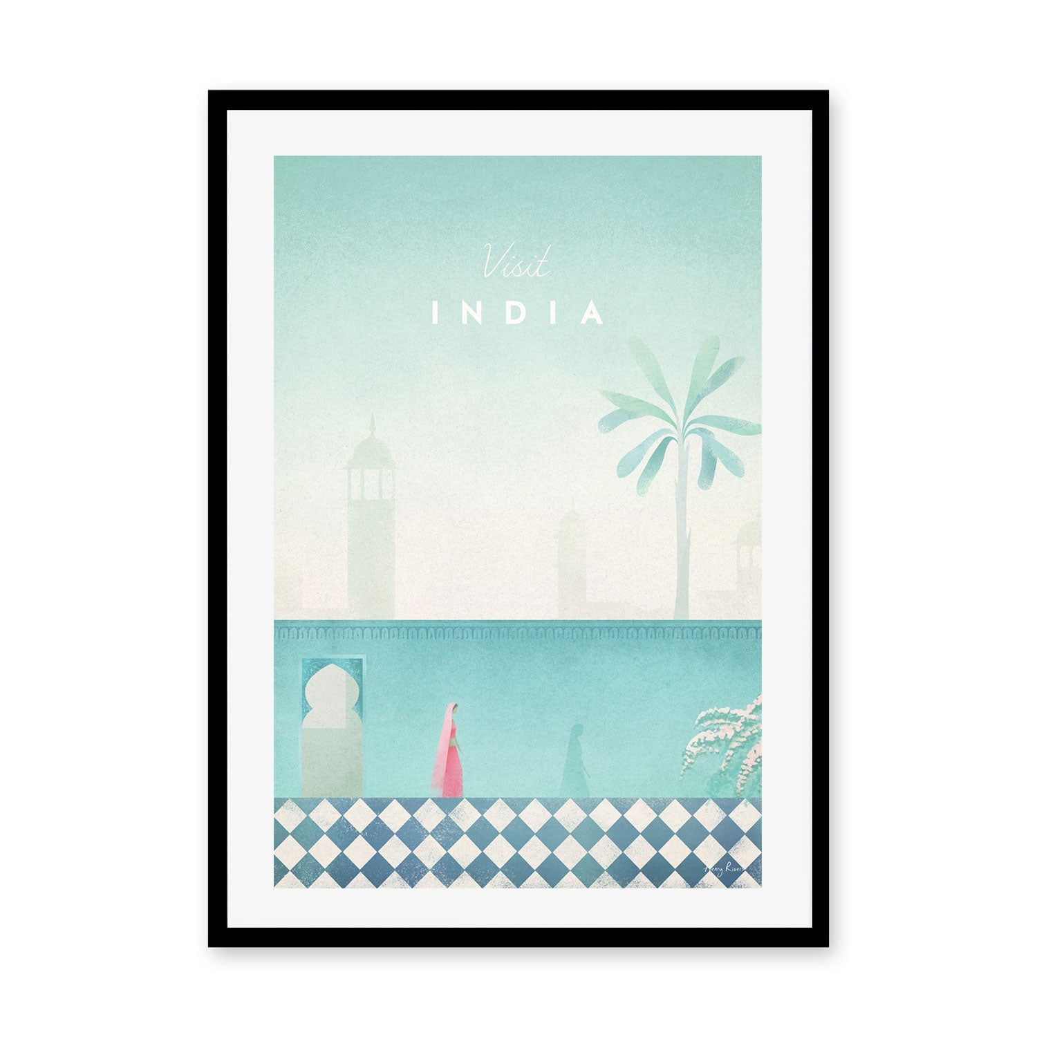 wall-art-print-canvas-poster-framed-Visit India , By Henry Rivers-GIOIA-WALL-ART