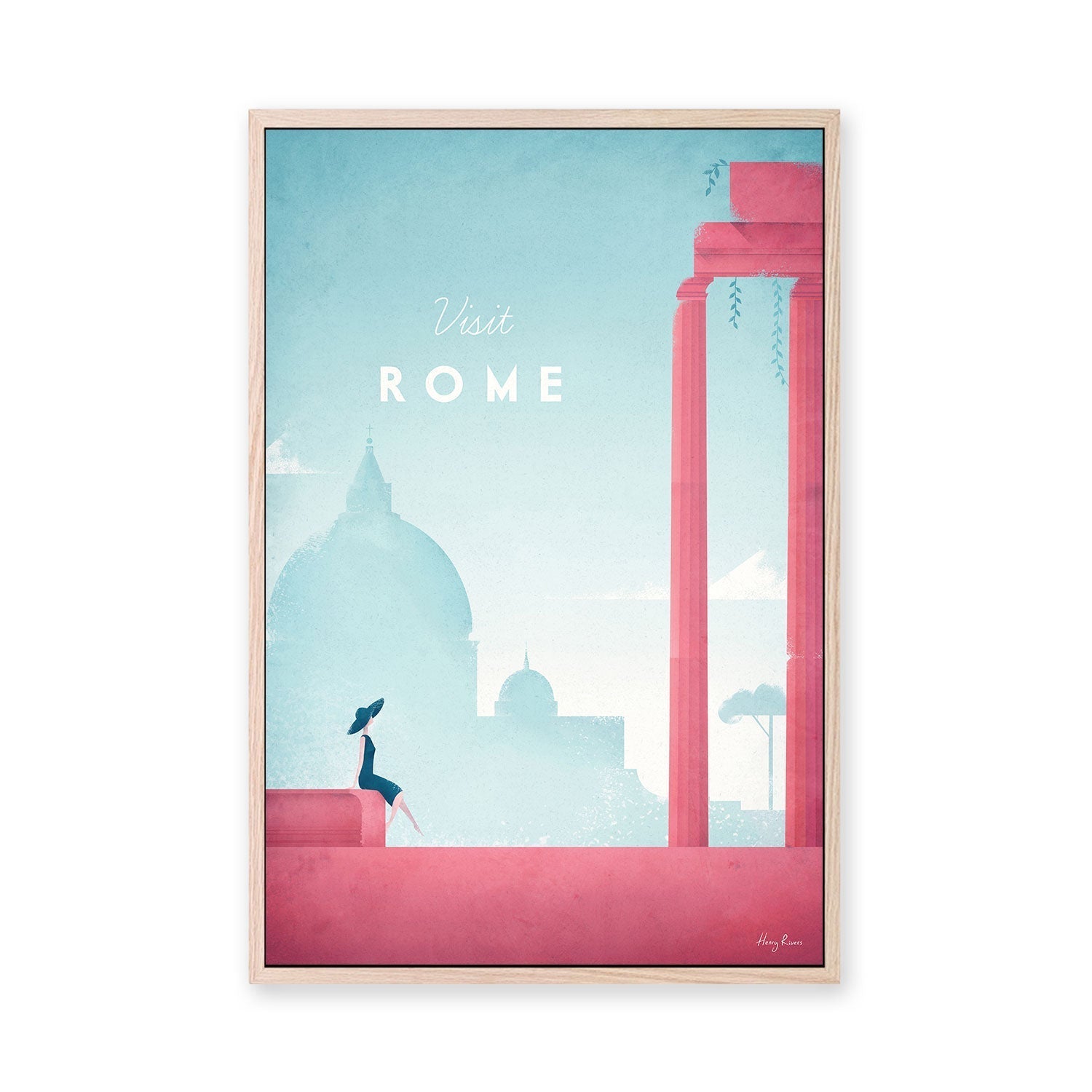 wall-art-print-canvas-poster-framed-Visit Rome, Italy , By Henry Rivers-GIOIA-WALL-ART