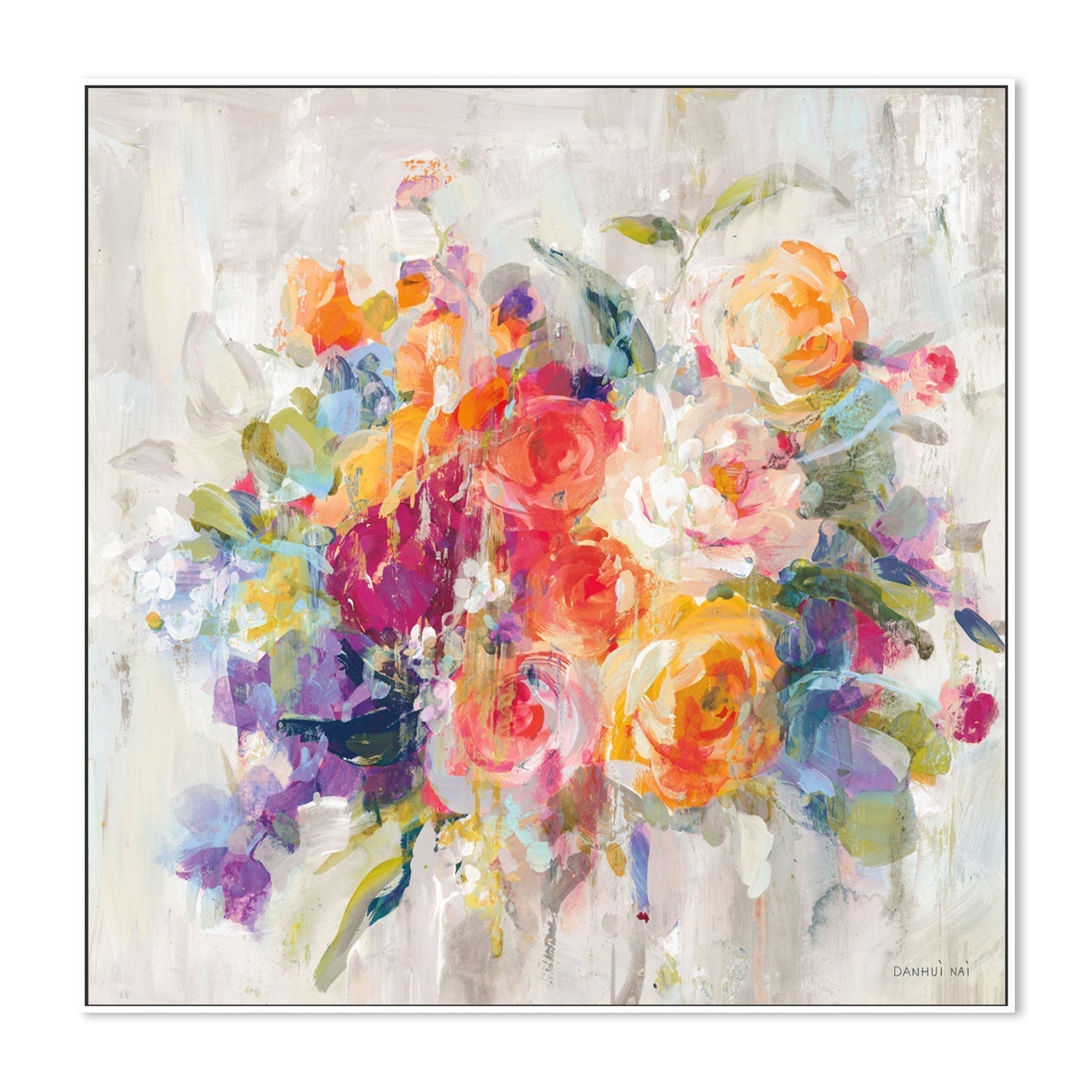 wall-art-print-canvas-poster-framed-Vivacious Flowers , By Danhui Nai-GIOIA-WALL-ART