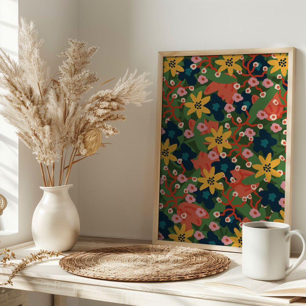 wall-art-print-canvas-poster-framed-Vivid Petal Parade , By Rafaela Mascaro-2