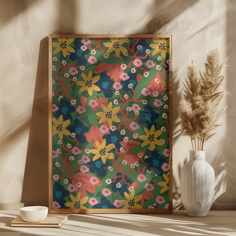 wall-art-print-canvas-poster-framed-Vivid Petal Parade , By Rafaela Mascaro-3