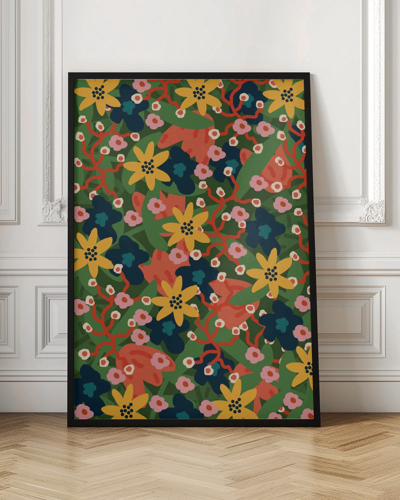 wall-art-print-canvas-poster-framed-Vivid Petal Parade , By Rafaela Mascaro-4