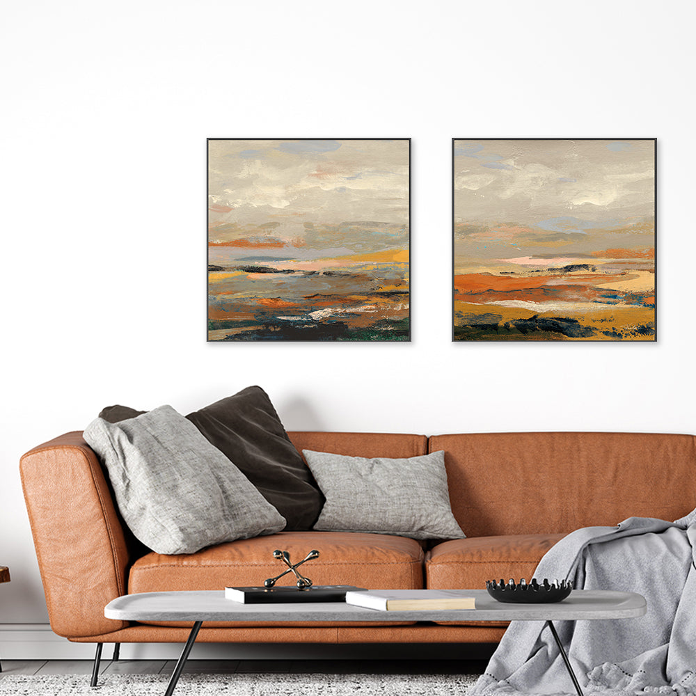 wall-art-print-canvas-poster-framed-Warm Bay, Set of 2-by-Silvia Vassileva-Gioia Wall Art