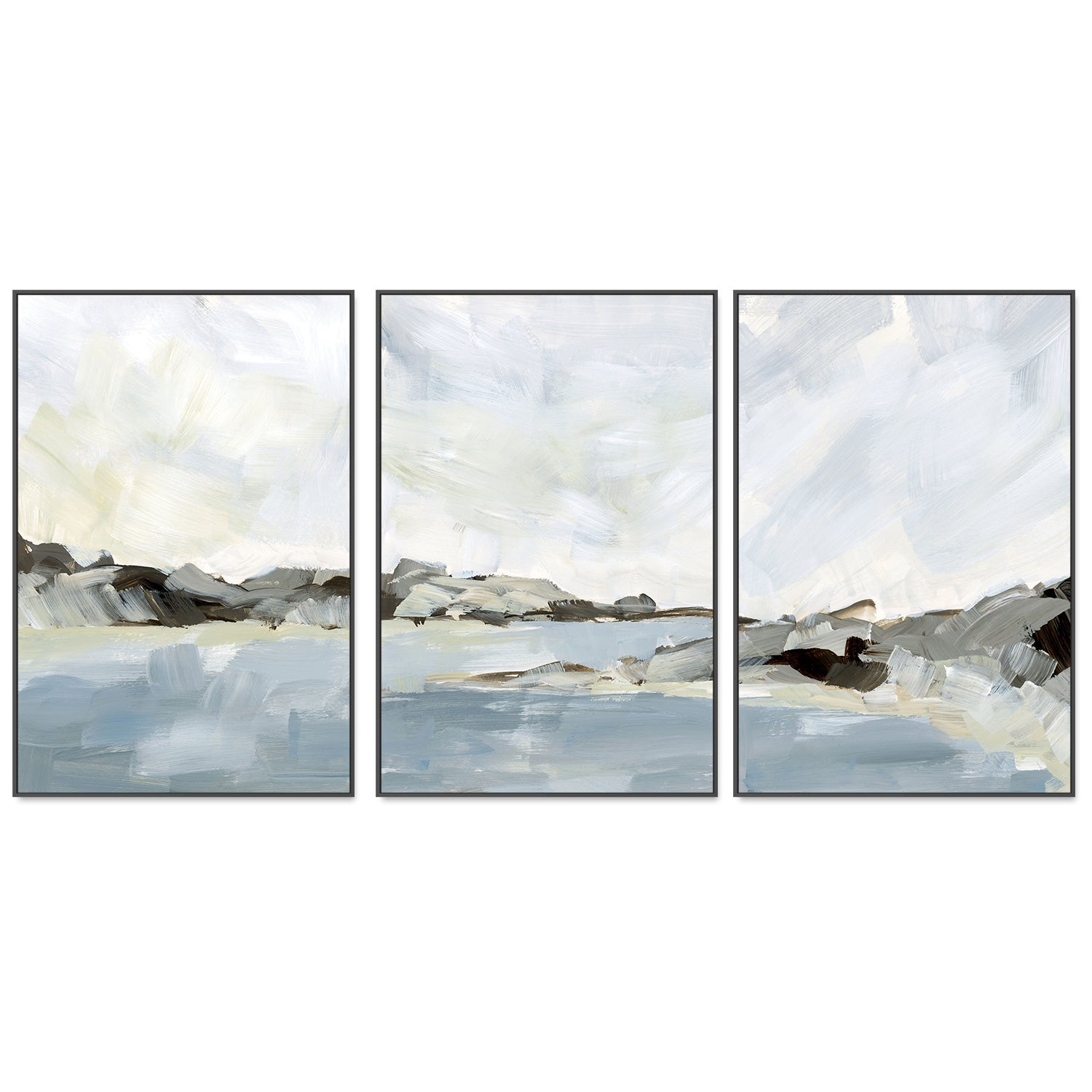 wall-art-print-canvas-poster-framed-Washed Out, Style A, B & C, Set Of 3-by-Emily Wood-Gioia Wall Art