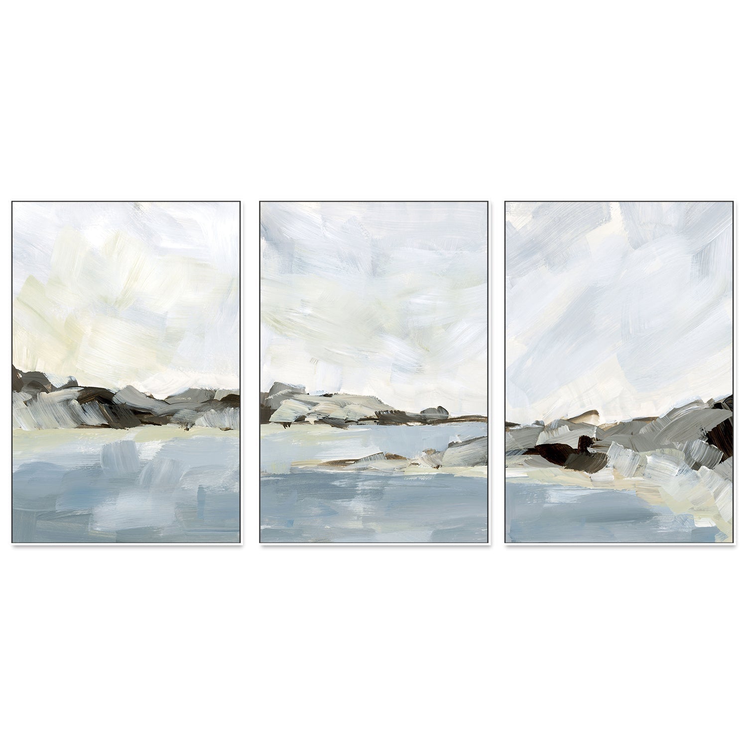 wall-art-print-canvas-poster-framed-Washed Out, Style A, B & C, Set Of 3-by-Emily Wood-Gioia Wall Art