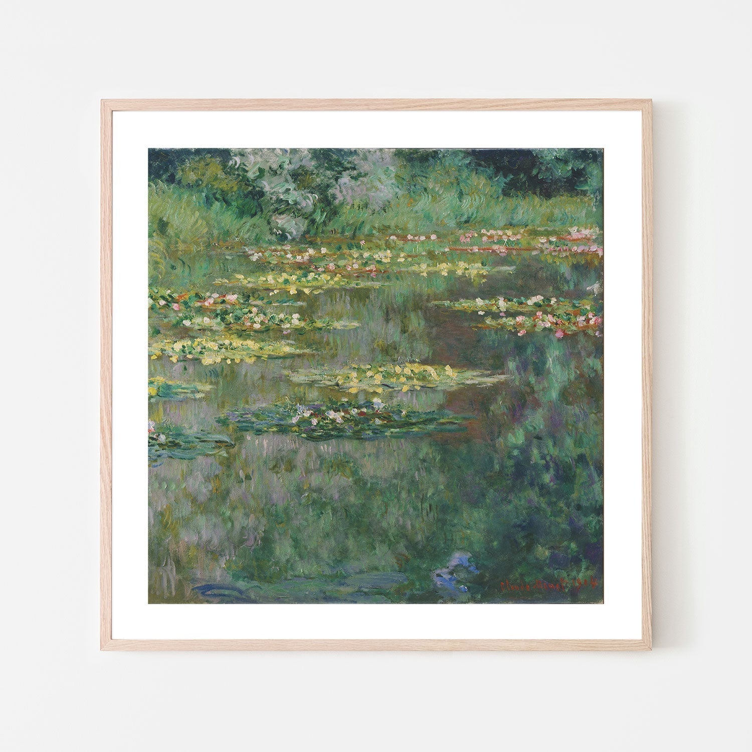 wall-art-print-canvas-poster-framed-Water Lilies 1904 , By Monet-by-Gioia Wall Art-Gioia Wall Art