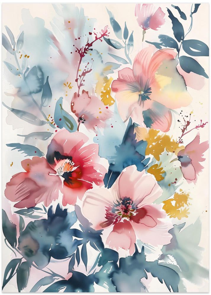 wall-art-print-canvas-poster-framed-Watercolour Floral , By Andreas Magnusson-1